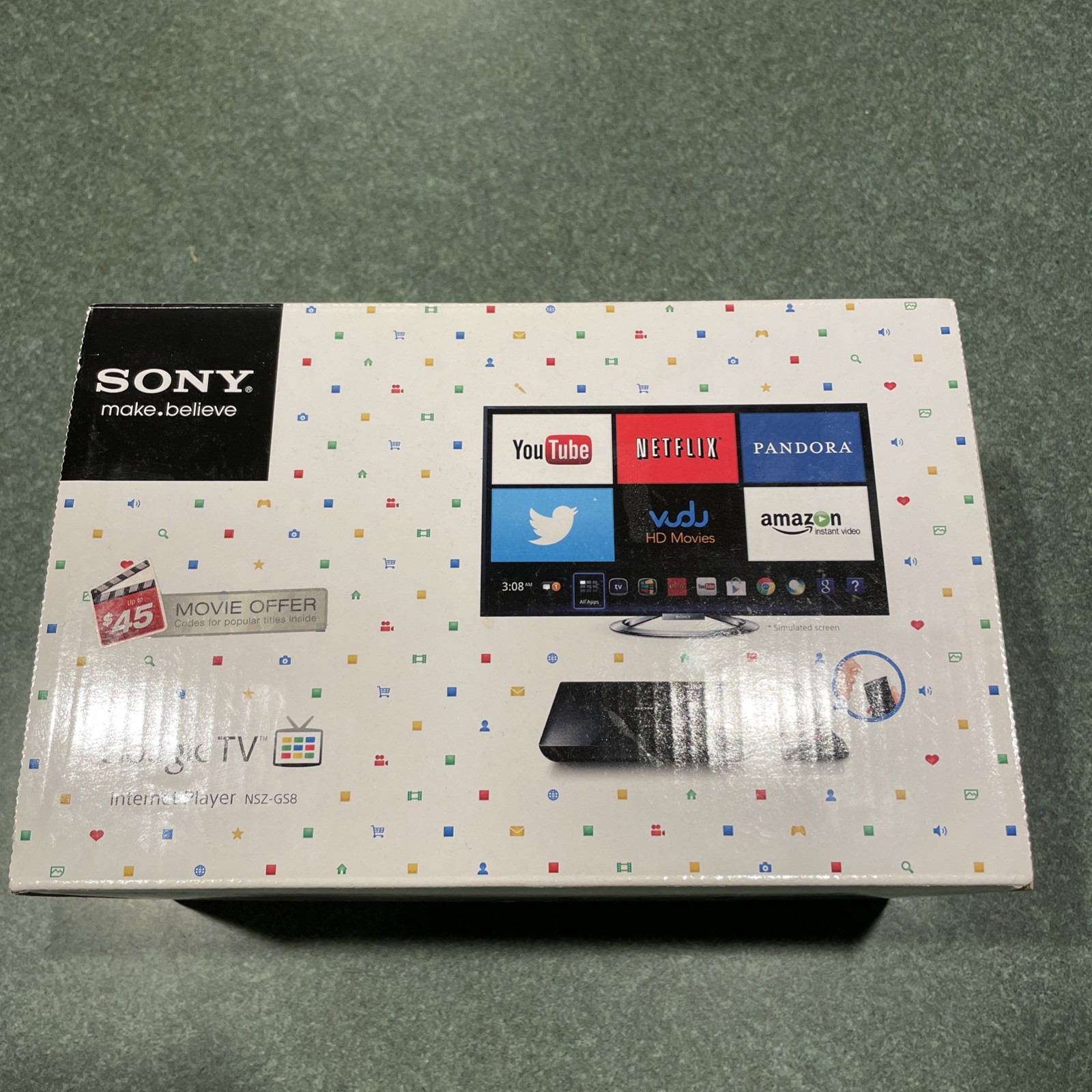 Sony NSZ-GS8 Internet Browser And Media Player Google TV with Remote Excellent