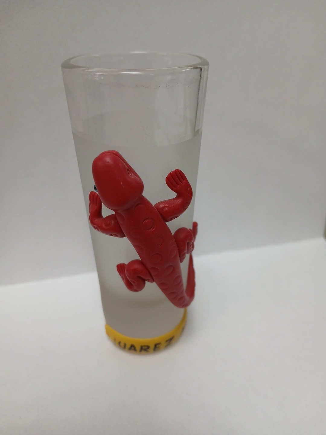 Juarez Mexico 4 In. Tall Climbing Red Lizard Shot Glass