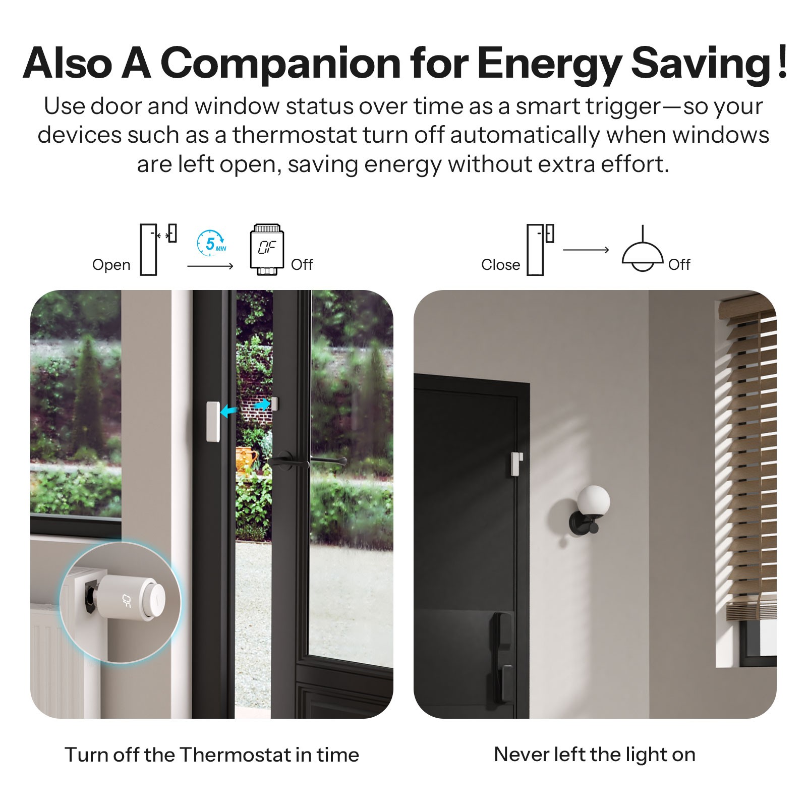 SONOFF Zigbee Wireless Door Window Sensor,Tamper Alerts Smart Home Security 4PCS