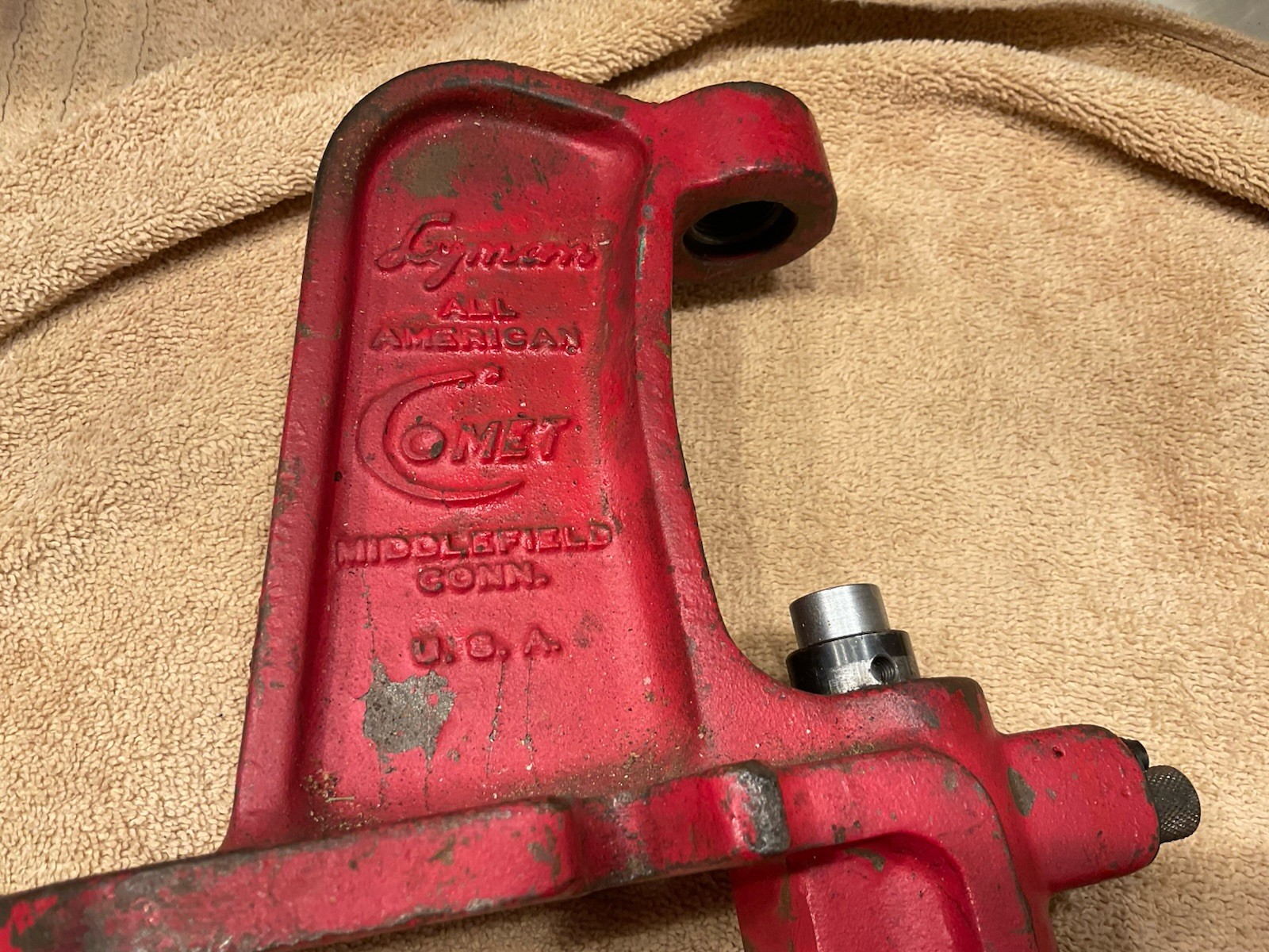 LYMAN All American Comet Single Stage Reloading Press In Working condition