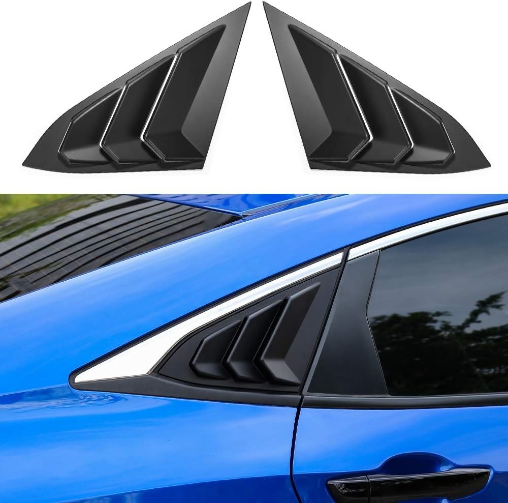 Window Louvers for Honda Civic Sedan 2016-2021 -Matt Black