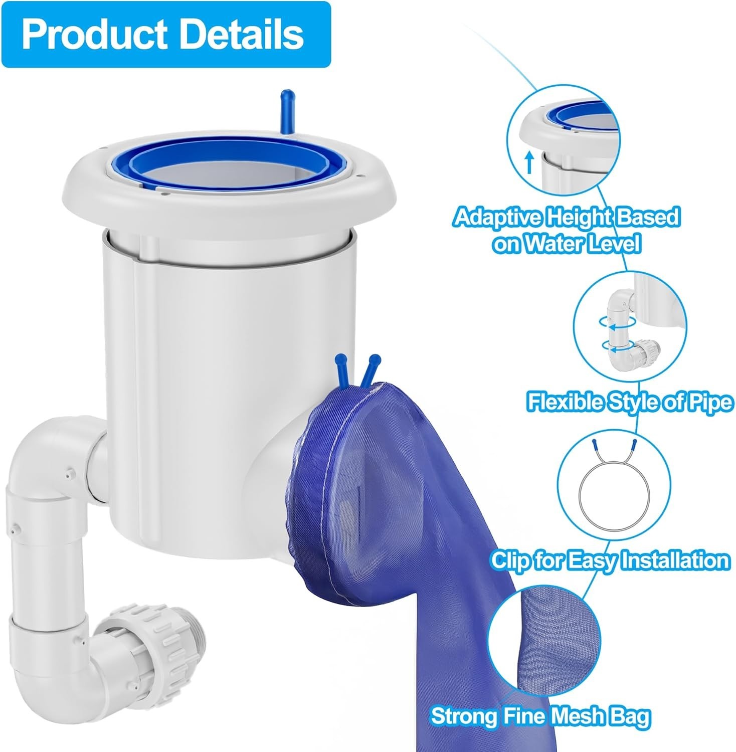 Automatic Pool Skimmer and Cleaner for Inground Pools