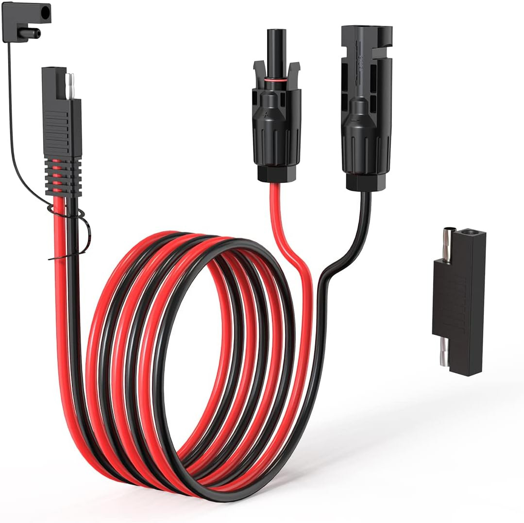 10AWG 3.3FT Solar Connector to SAE Adapter 2 3.3 10 20 35 50 FT SAE