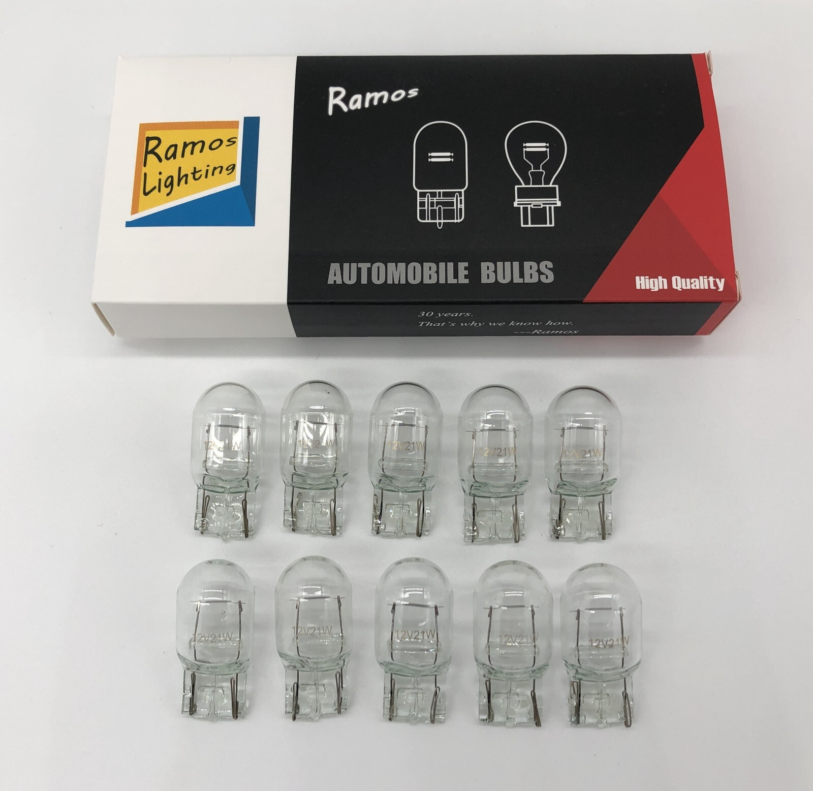10 Pack 7440 T20 Clear Signal Light Single Filament Lamp Bulb USA Based Seller