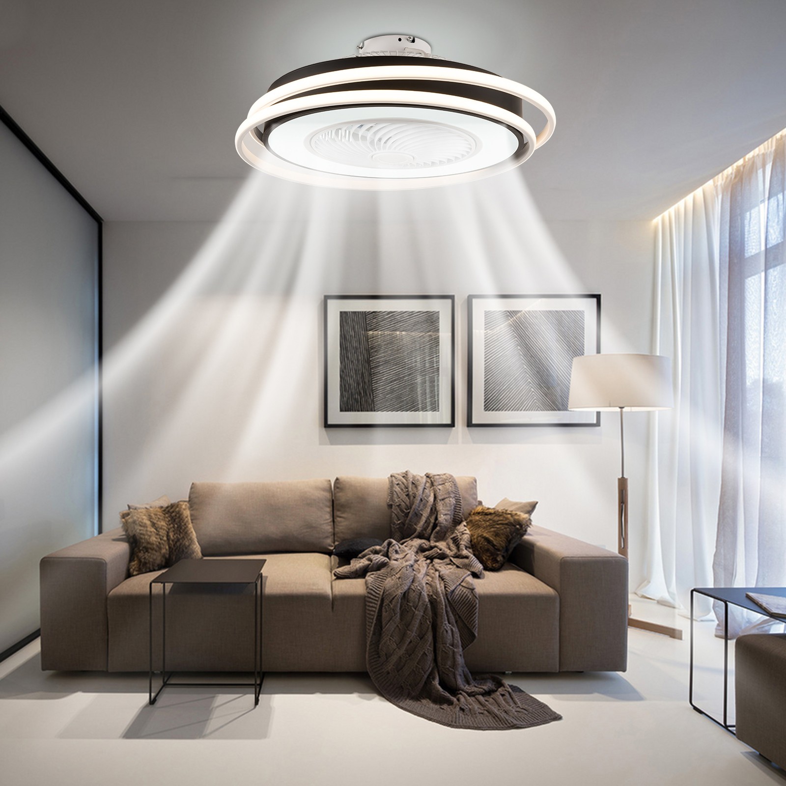 Ceiling Fan Light with Remote Control Modern LED Ceiling Fan with Light 30 W