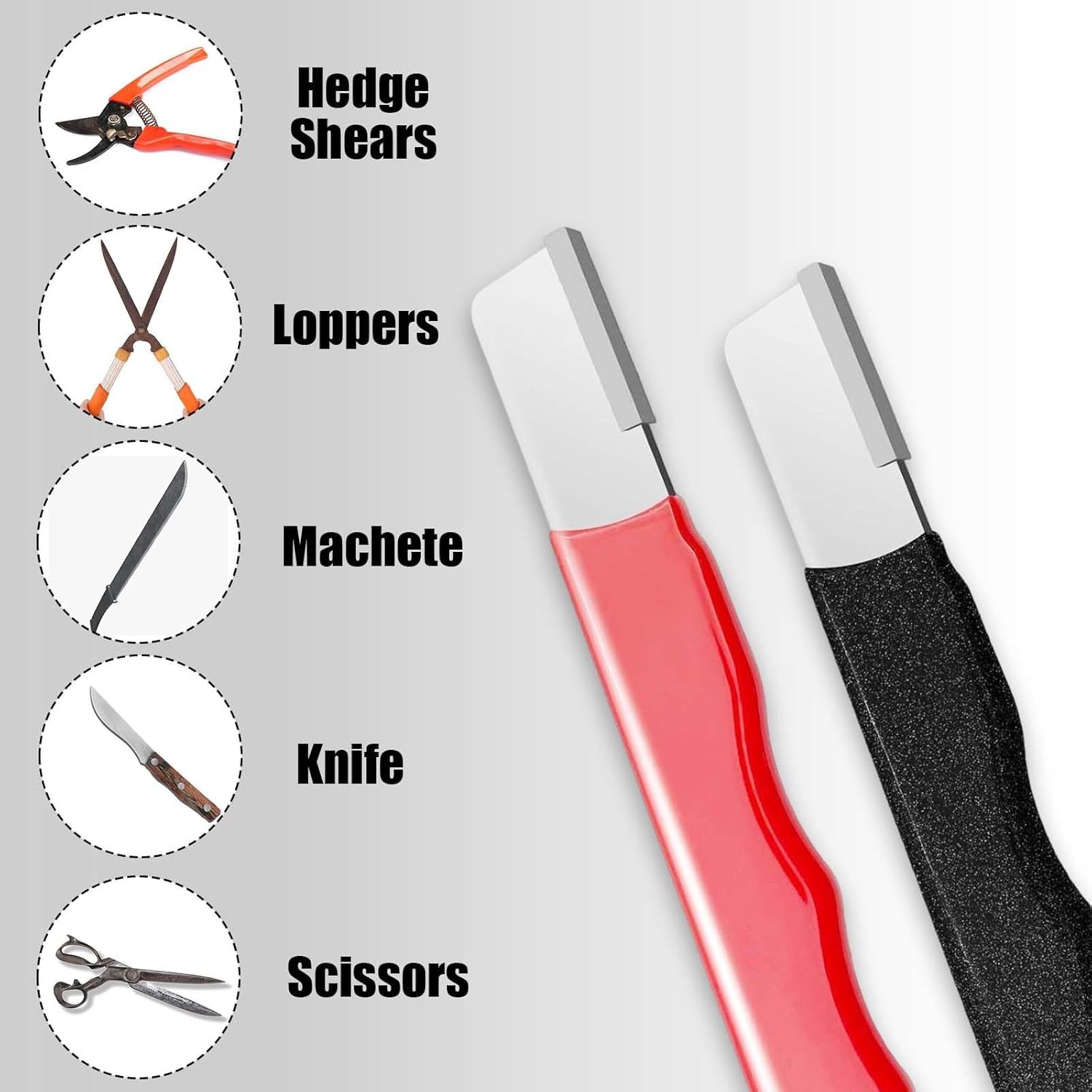 Black/red Garden Tool Sharpener QuickGardening Scissors Sharpener for Lawn Mower