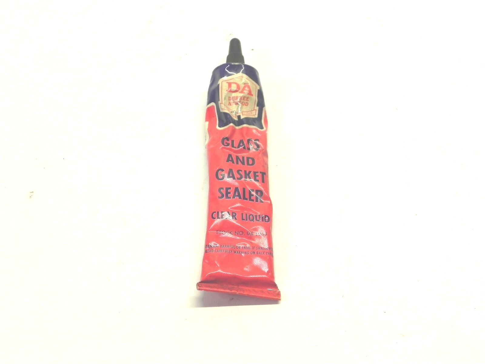 VINTAGE DURKEE ATWOOD GLASS & GASKET SEALER TUBE PART NO. #04-1063 PRE-OWNED
