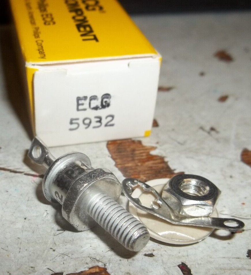 PHILIPS SYLVANIA ECG GENERAL PURPOSE RECTIFIER DIODE 5932 THREAD END K (*1-1)