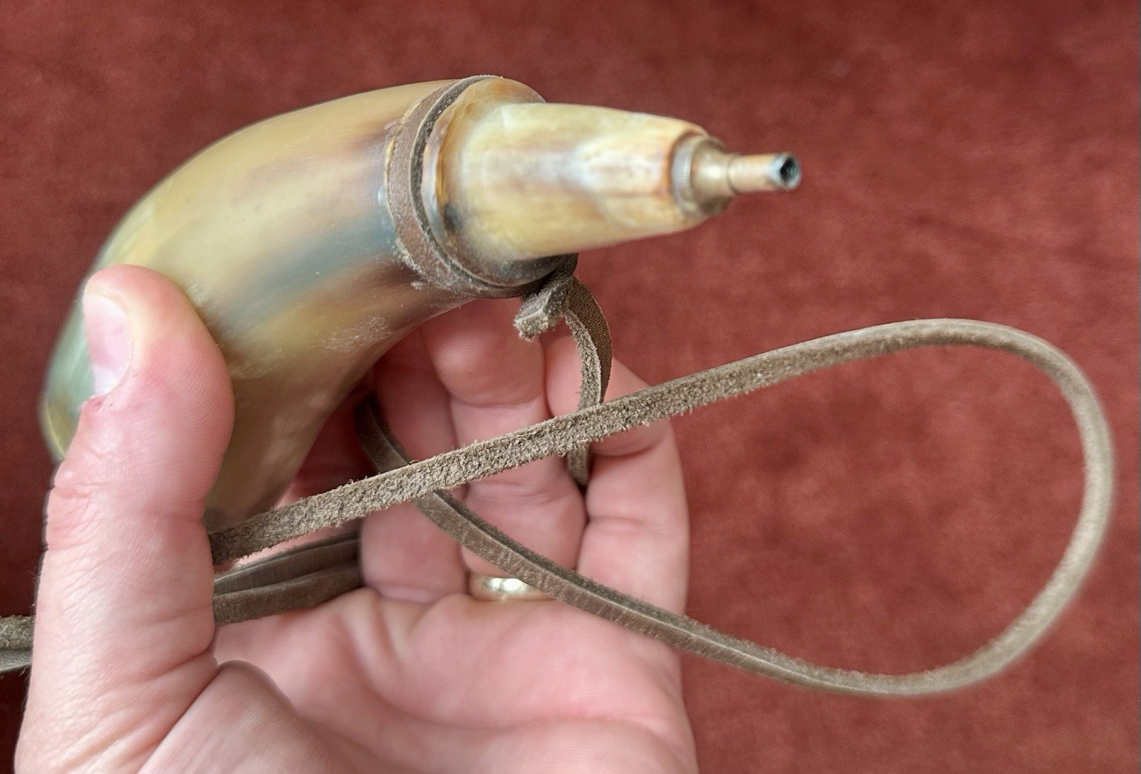 Masonic Powder Horn -Handmade and Durable For Use - Muzzleloader Accessory