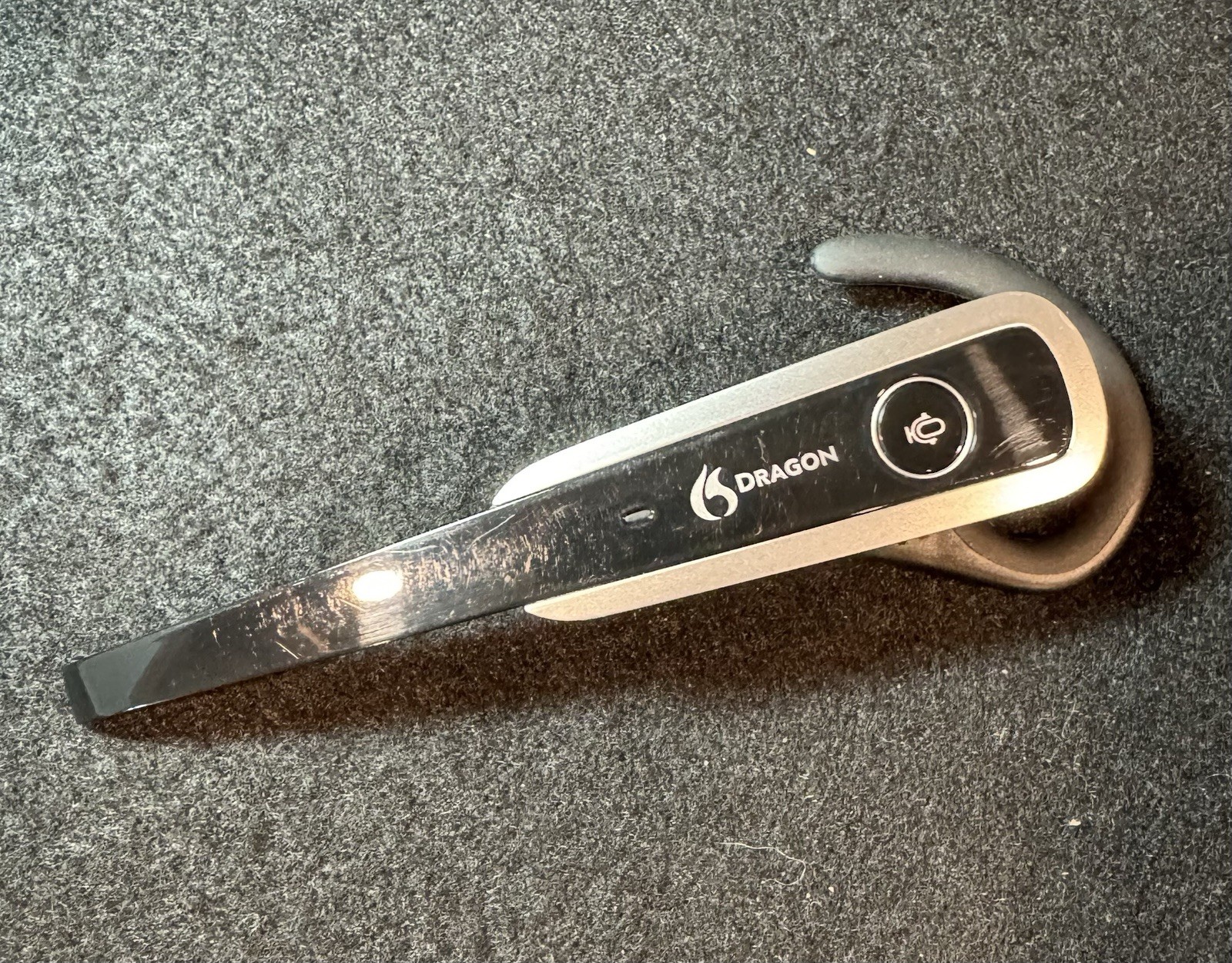 Nuance - Dragon Bluetooth Wireless Headset - HS-BLUE-SG1 - Model: BTE038 Tested