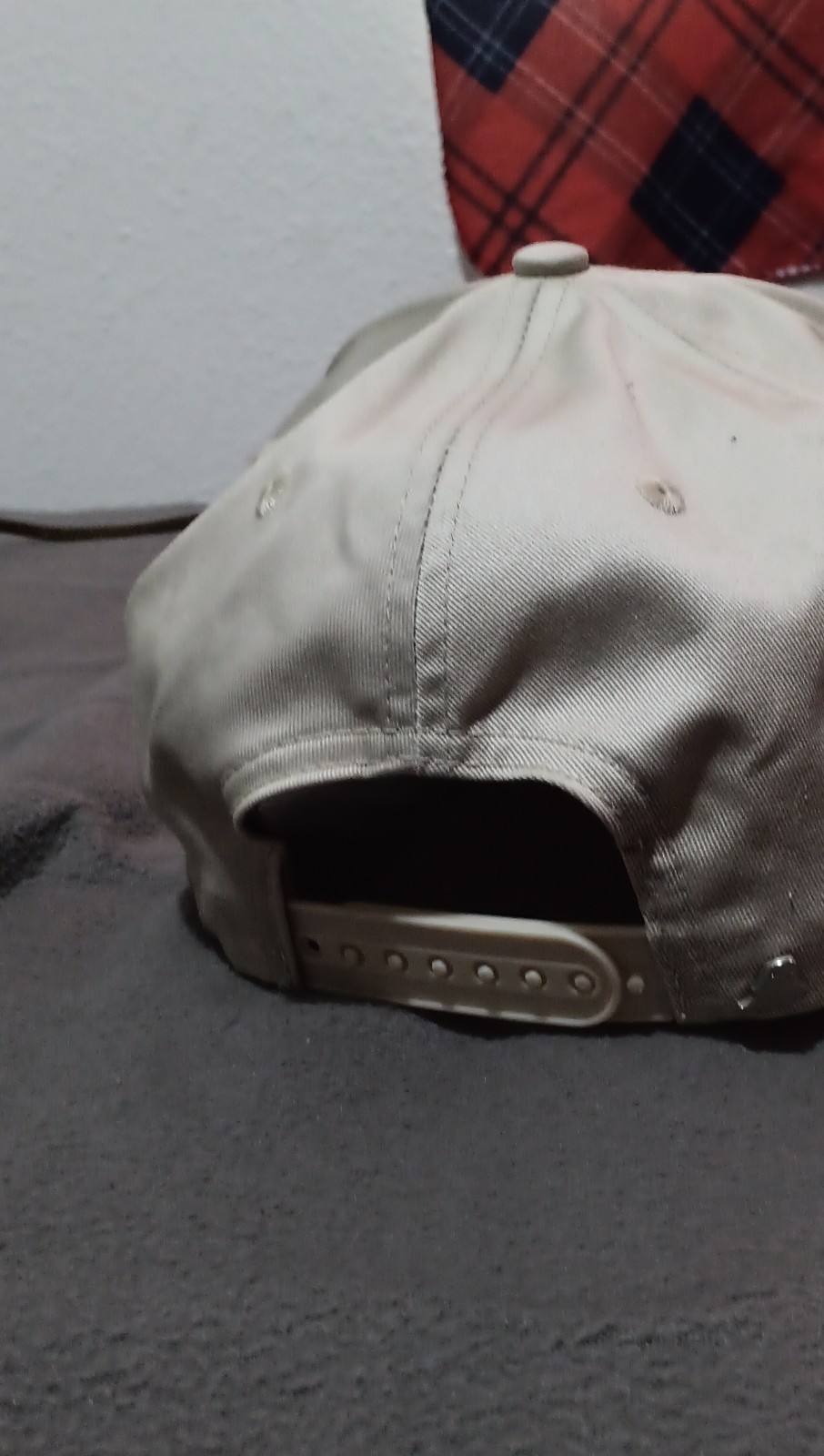 Ghost Beige Snapback Baseball Hat Adjustable 65% Polyester 35% Cotton