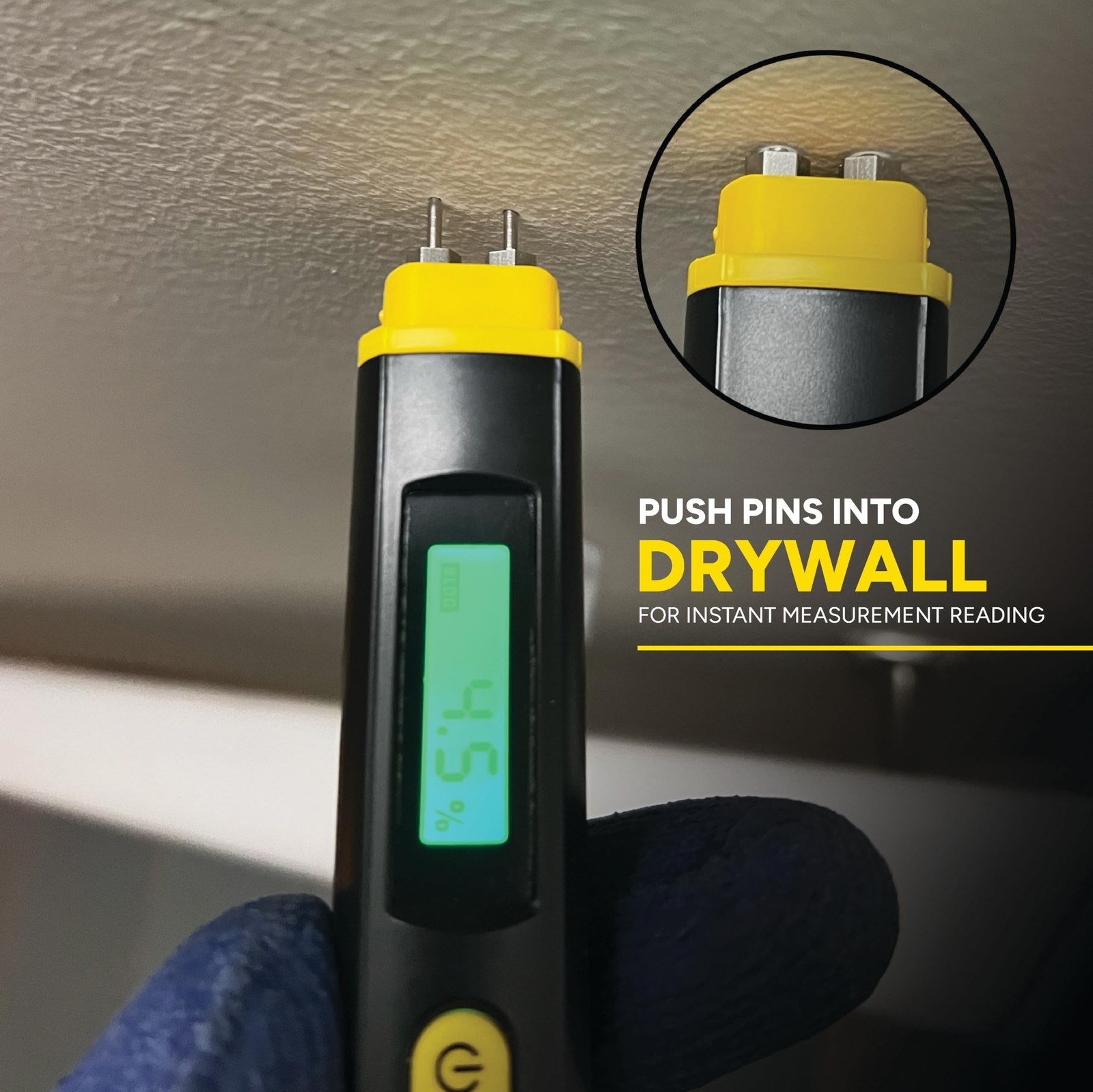 General Tools Compact Digital Moisture Meter MMP100 Pin-Style Tool Detects