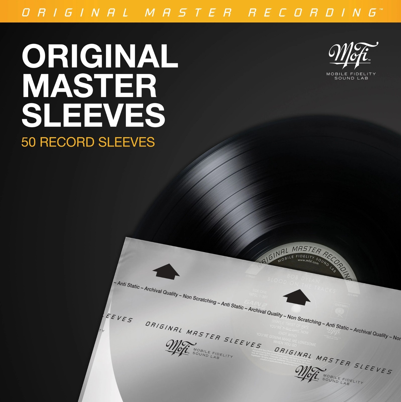 Mobile Fidelity Sound Lab ORIGINAL MASTER SLEEVES Lot of 2 Packs (100)