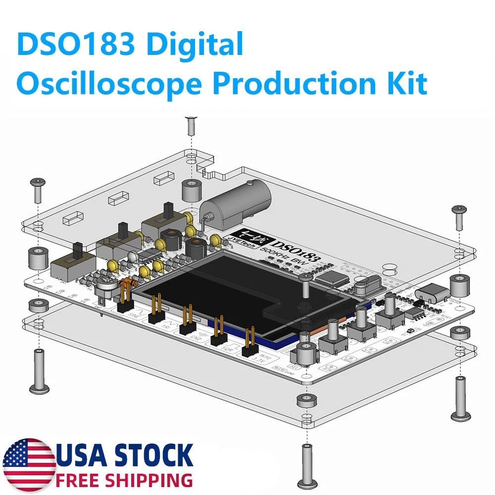 DSO183 Digital Oscilloscope DIY Electronic Kit Teaching Practical Kit 0-500KHz