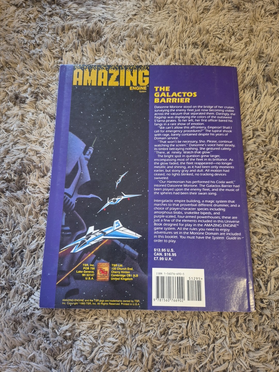 Amazing Engine RPG The Galactos Barrier TSR Roleplaying Sci-Fi