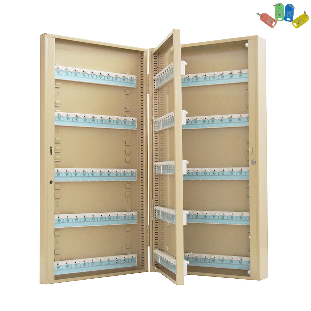 200 Hooks Lock Box Key Storage Cabinet Safty Box Wall Mount Steel Plate