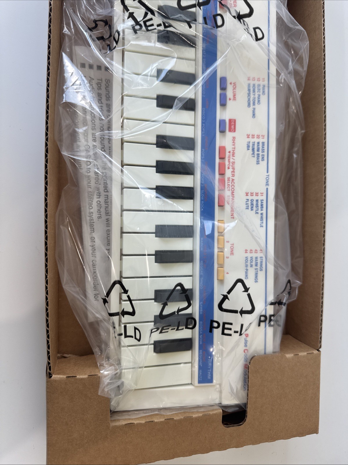NEW OPEN BOX Vintage Casio PK-1 32-Key Electric Keyboard Pulse Code Modulation