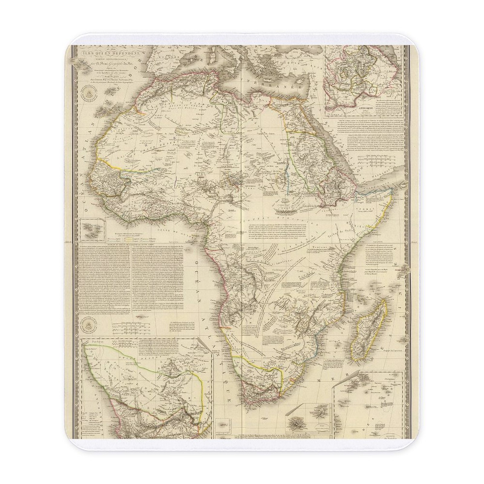 CafePress Vintage Map Of Africa (1828) Mousepad  (1676433352)