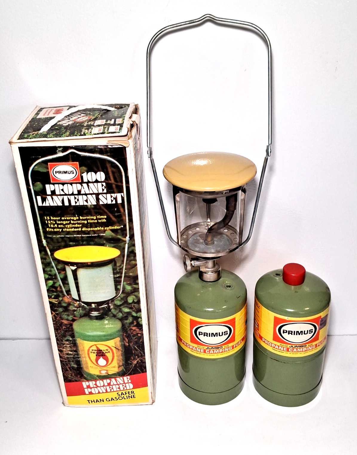 Vintage 1970s Primus 100 Propane Lantern Set