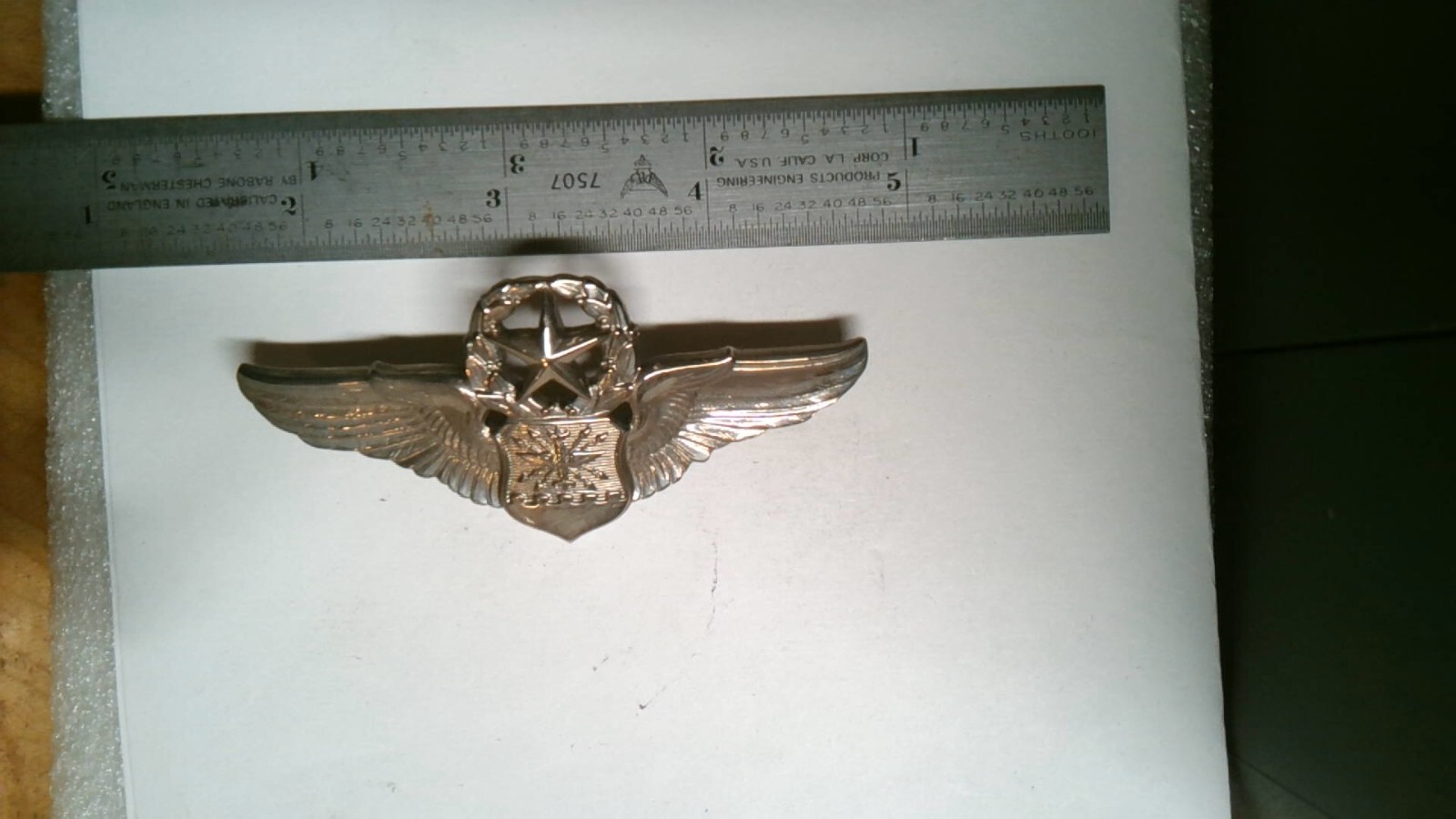 US MILITARY INSIGNIA US AIR FORCE MASTER NAVIGATOR FULL SIZE WITH 2 CLUTCHBACKS
