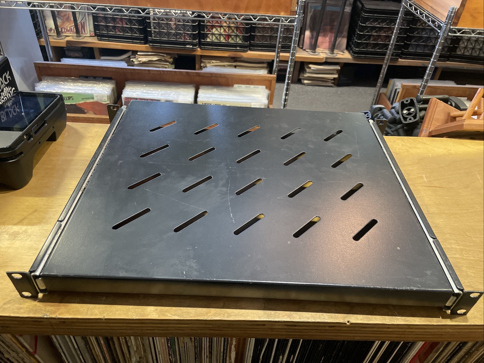 Gator Rackworks Metal Sliding Rack Shelf 1 Space Telescoping Rear Supports