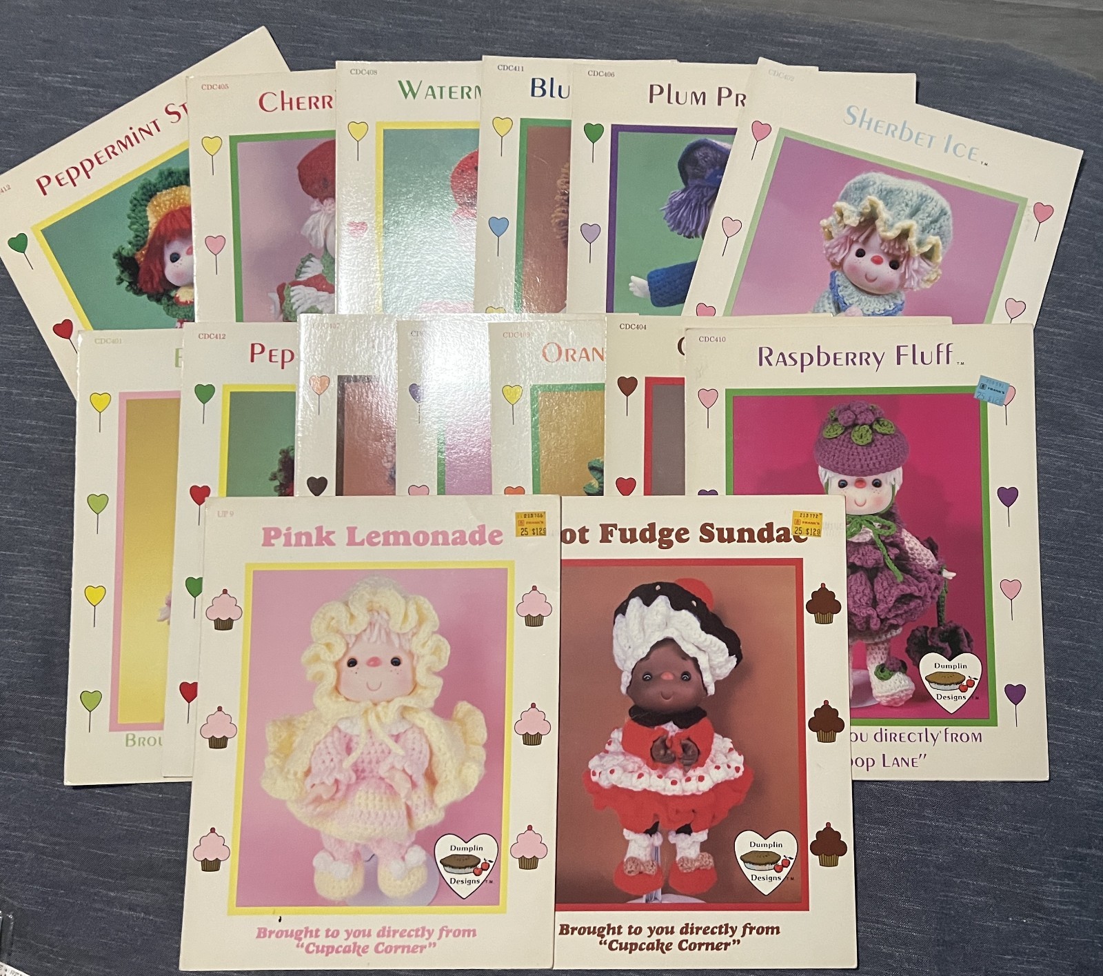 Lot of 15 Vintage Dumplin Designs Crochet Patterns All 12 Lollipop Lane
