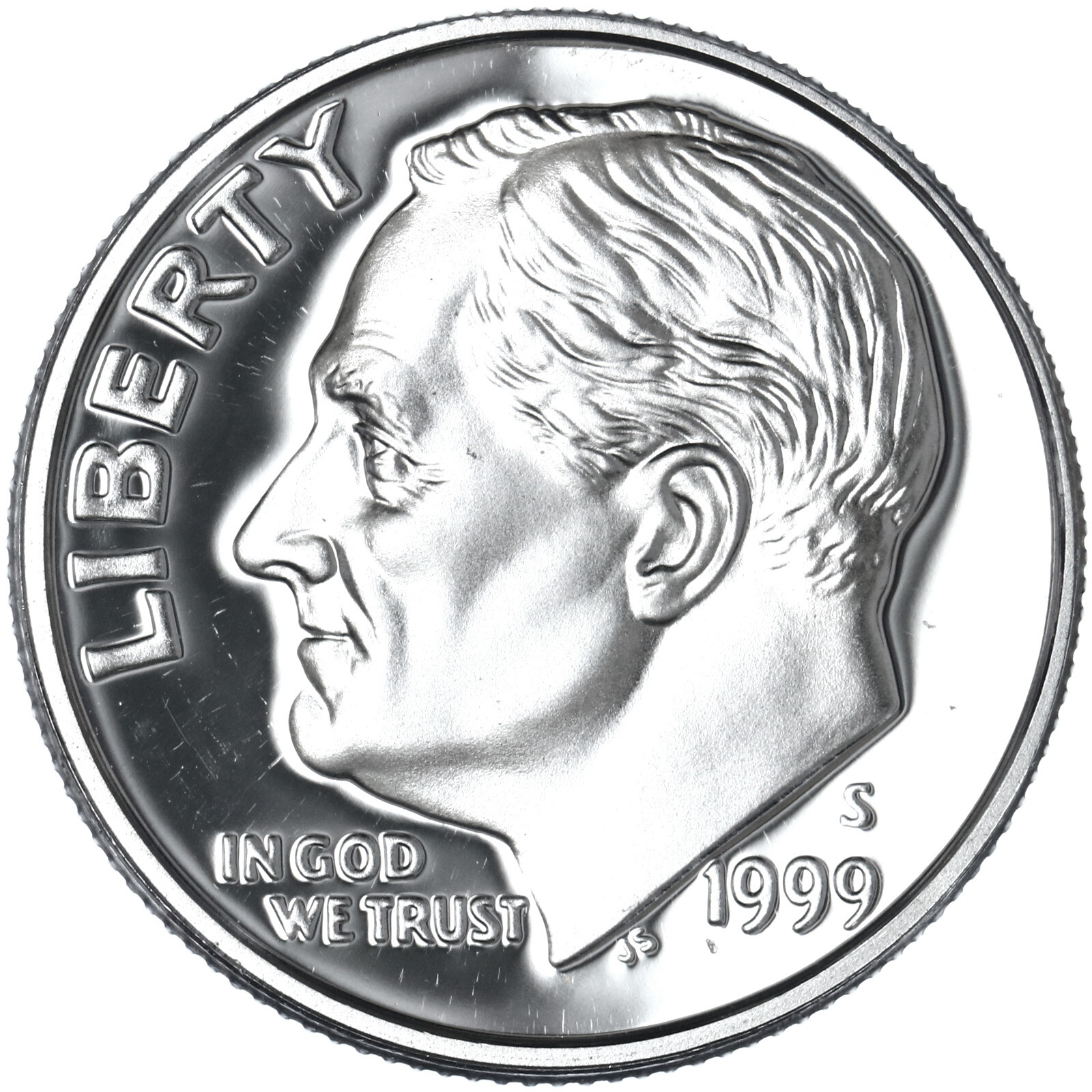 1999 S Roosevelt Dime Gem DCam Proof 90% Silver