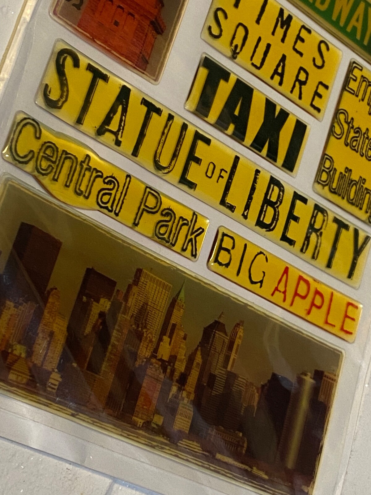 2007 Creative Imaginations Epoxy Stickers NEW YORK Ground Zero Broadway Times Sq