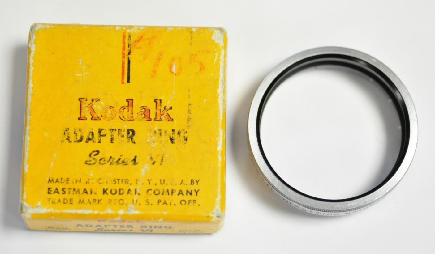 Kodak series VI push on adapter w/ret. ring with a mount of 1 5/8" or 41mm.