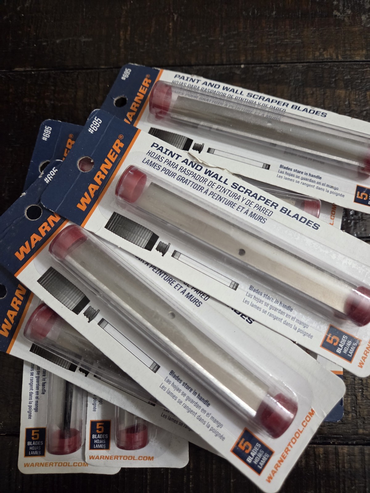 50 Warner 4-inch Paint And Scraper Blade  Lot Part 695 ( 10 Packs X 5 Blades)