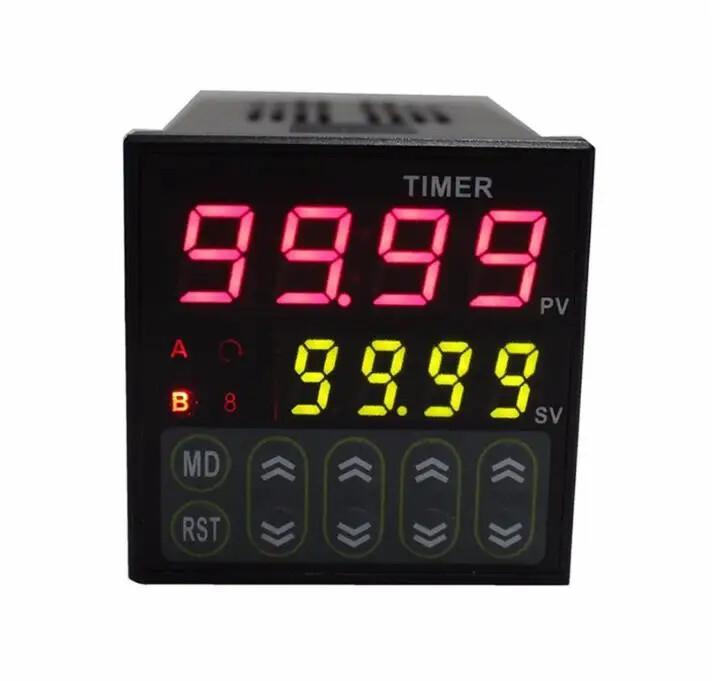Timer 0.01s-99h99m Digital Twin Timer Switch Relay Time Controller AC100 - 240V-