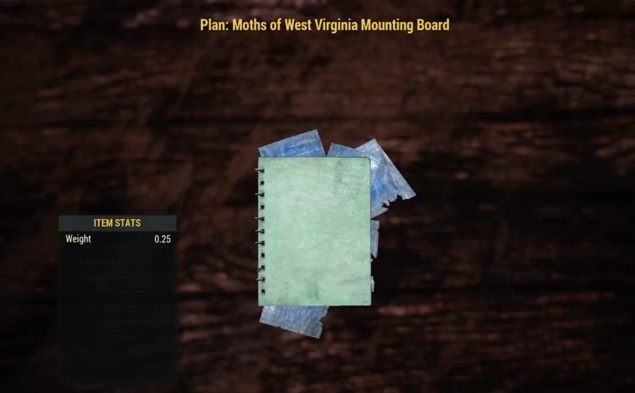 (Xbox/PC) Moths of West Virginia Mounting Board Plan