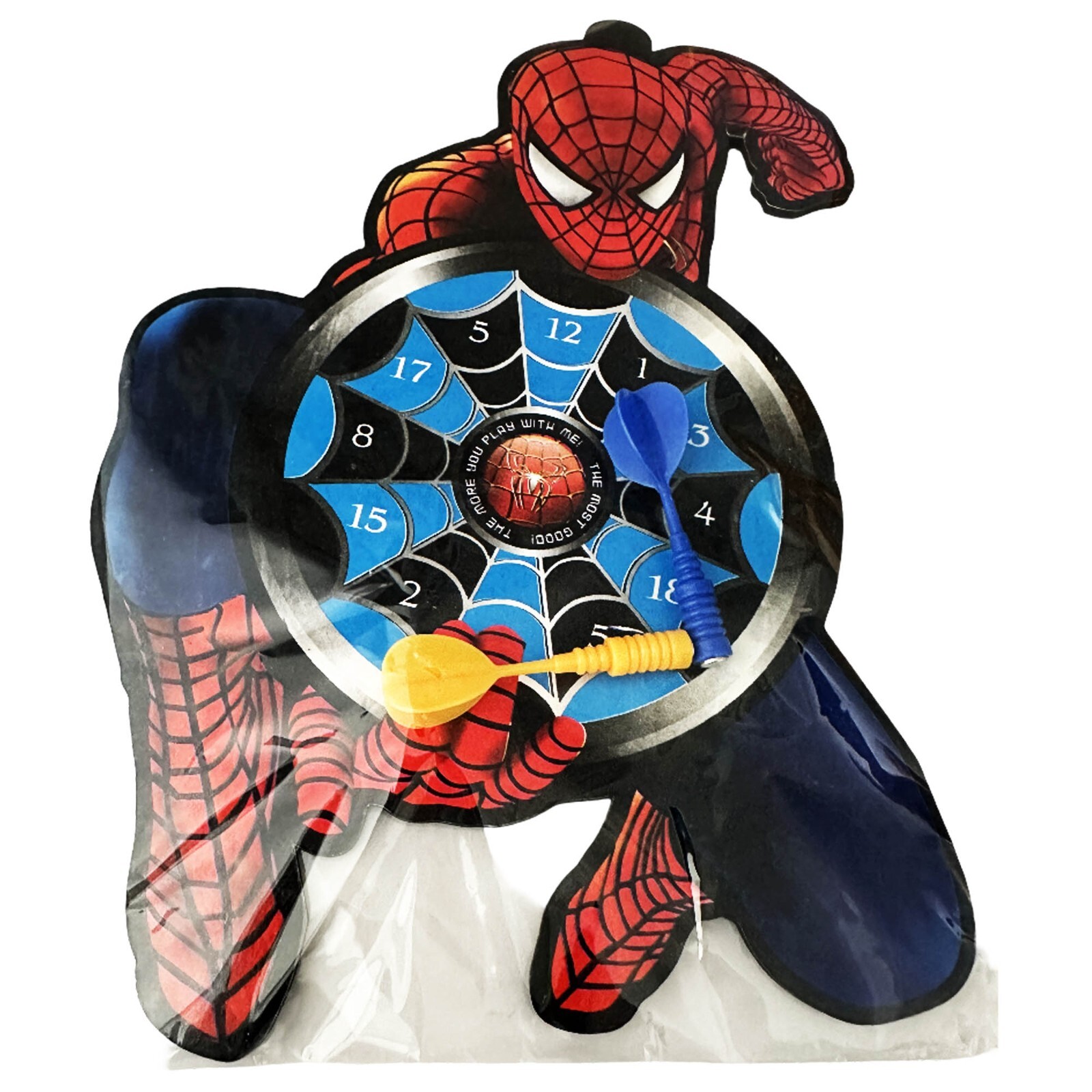 SPIDER-MAN FOAM MAGNETIC DART BOARD (1) Birthday Party  Favor Prize Reward Game