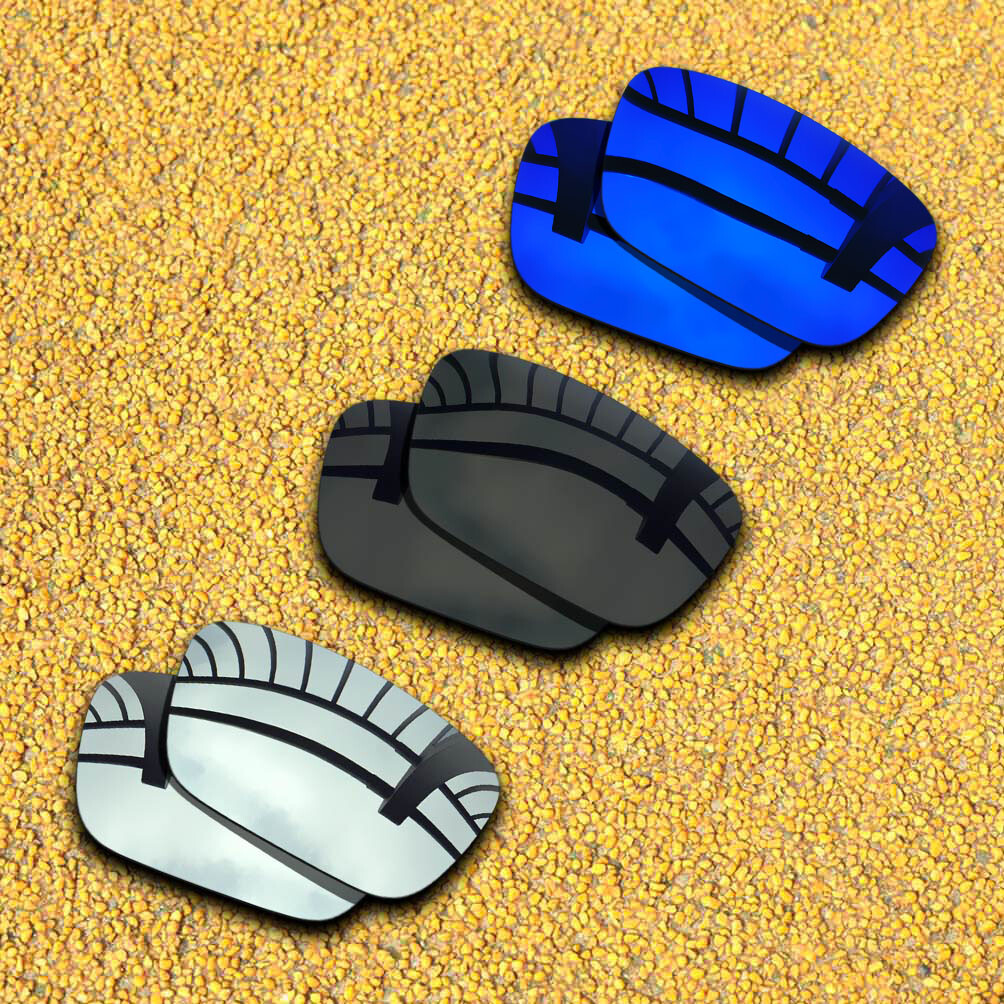 3 Pairs Lenses Replacement for-Oakley Jury Polarized-Silver&Black&Violet Blue