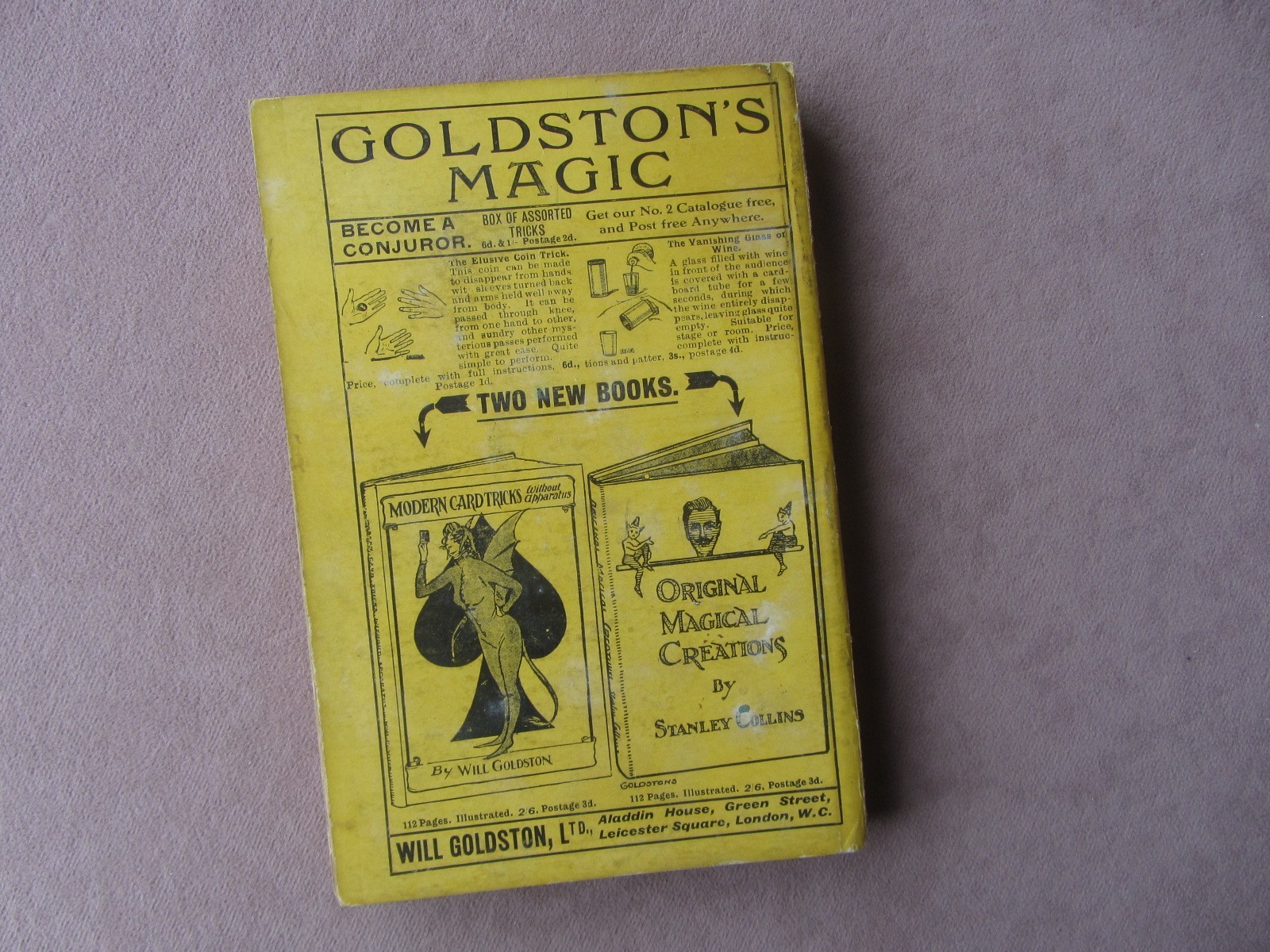 1915 Simple Conjuring Tricks That Anybody Can Perform Book Will Goldston Magic
