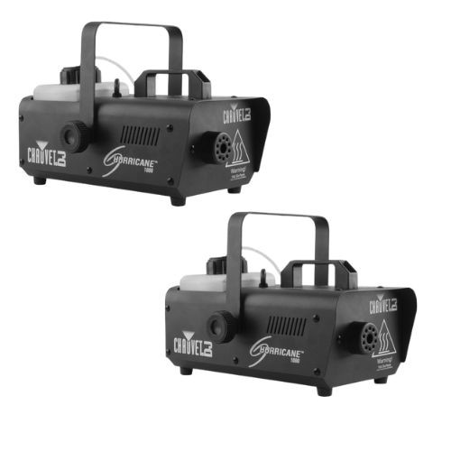 2x CHAUVET DJ H1000 Fog Machine w/Manual & Wireless Remote Control