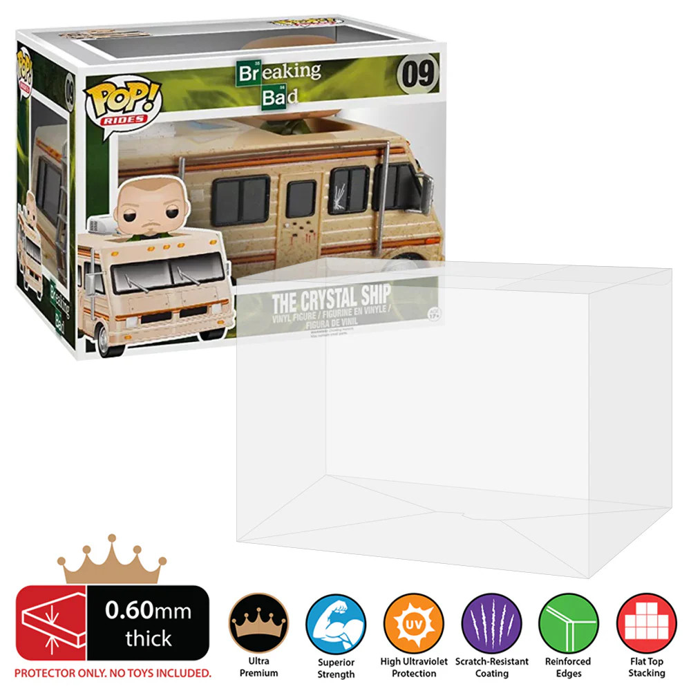 POP RIDES LARGE Pop Protectors for Funko (0.60mm thick, UV & Scratch Resistant)