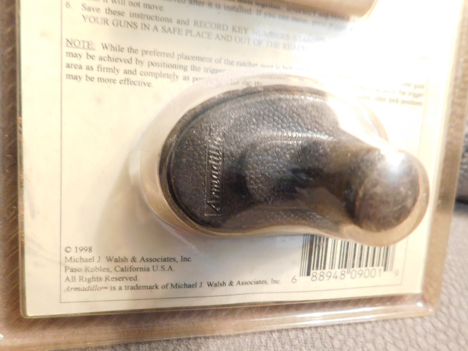 Armadillo Gun Trigger Lock Vintage