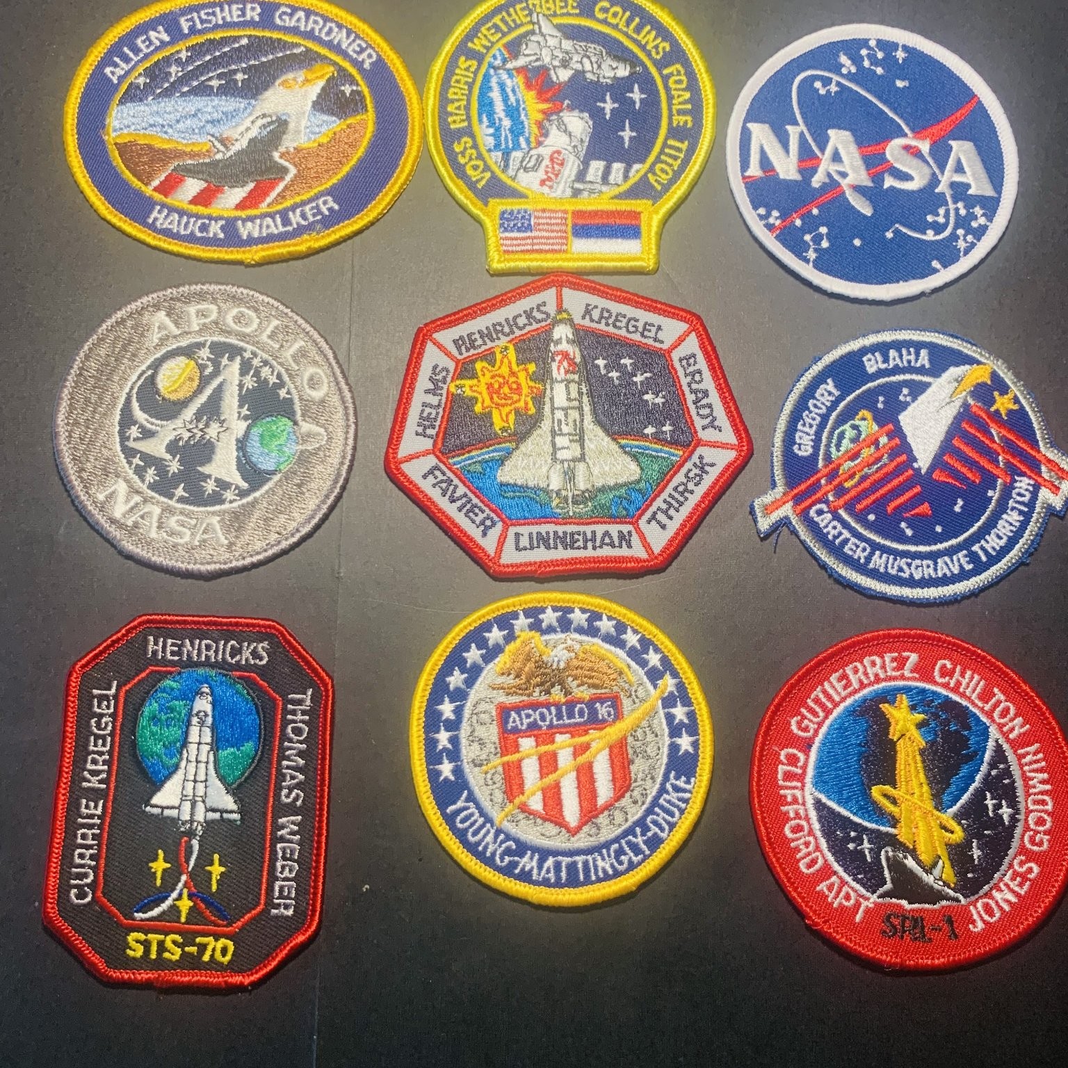 NASA Astronaut Mission Patch Lot of 9 Apollo Space Shuttle Program