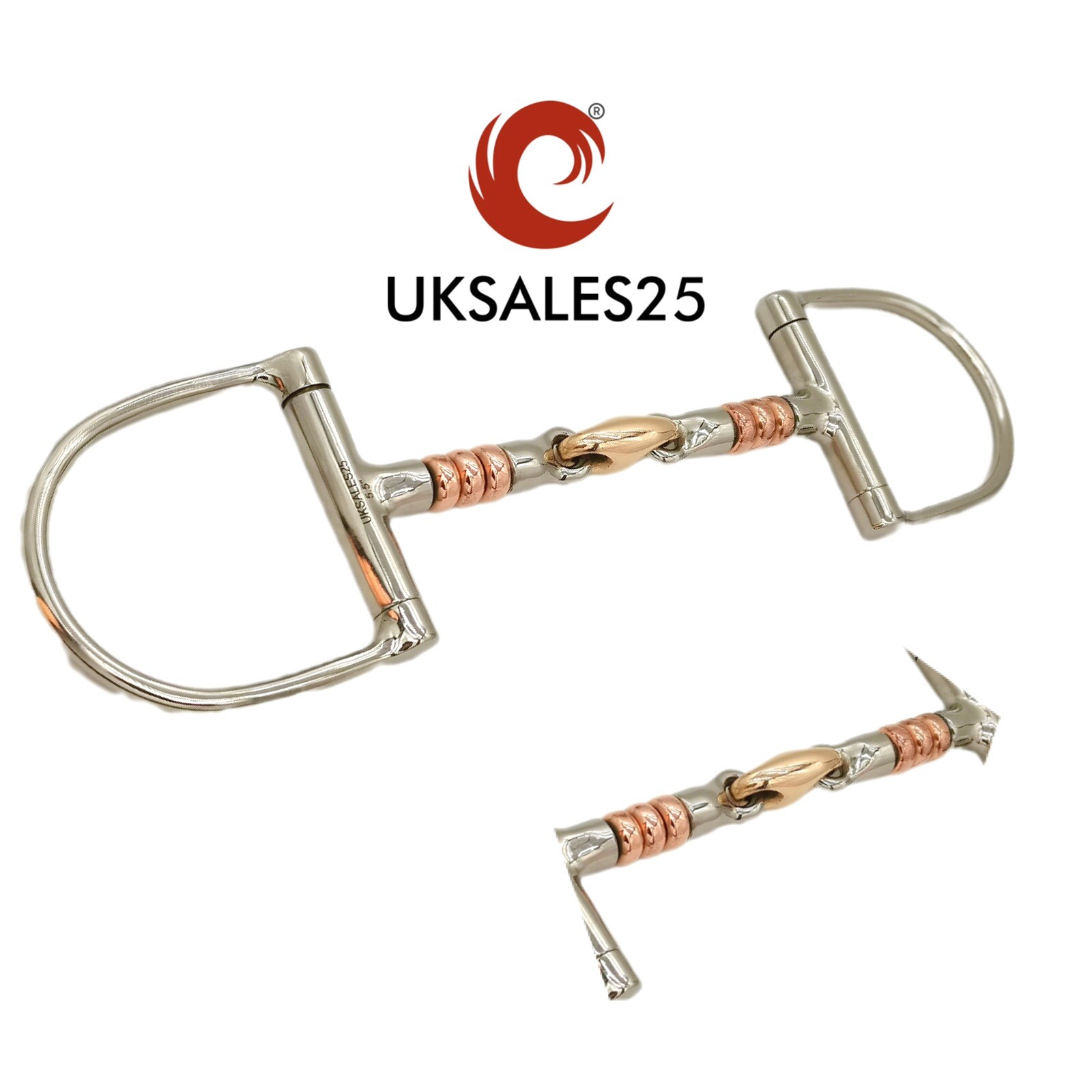 D-ring Copper Roller D/J Lozenge Snaffle Bit (UKSALES25) On Same Shipping