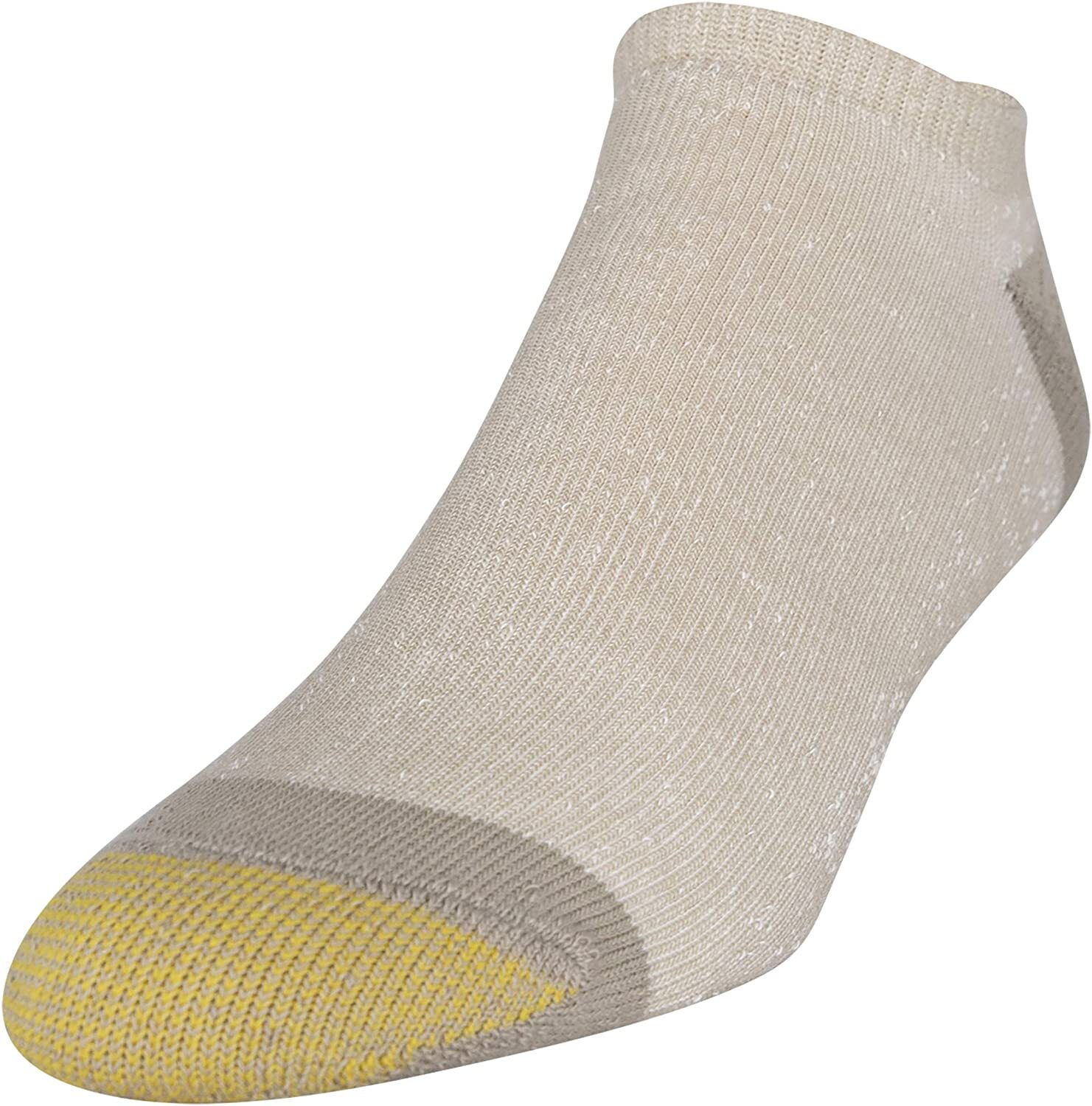 GoldToe Men's 656f Socks No Show 6-Pk Breathable Soft Cotton Blend - All Colors