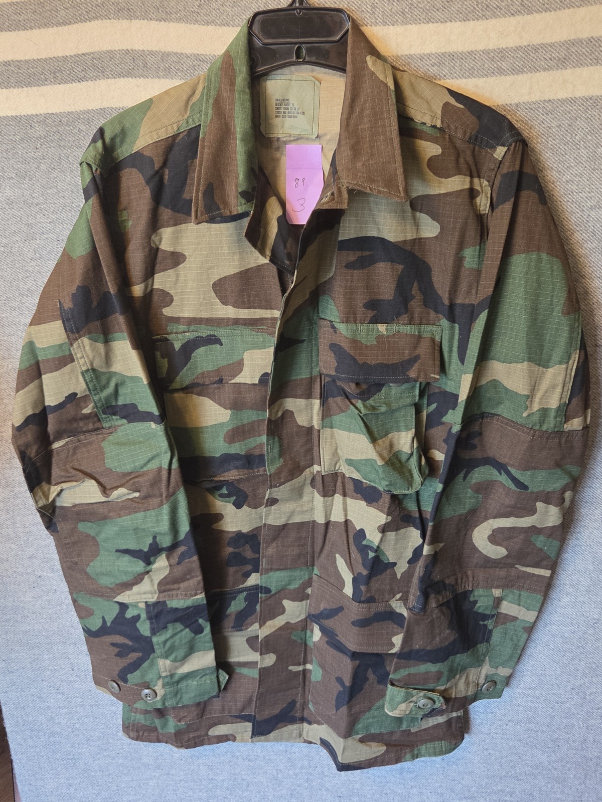 VINTAGE U.S. Army/USMC Combat JACKET Small X-LONG  Camo Ripstop Poplin NEW!