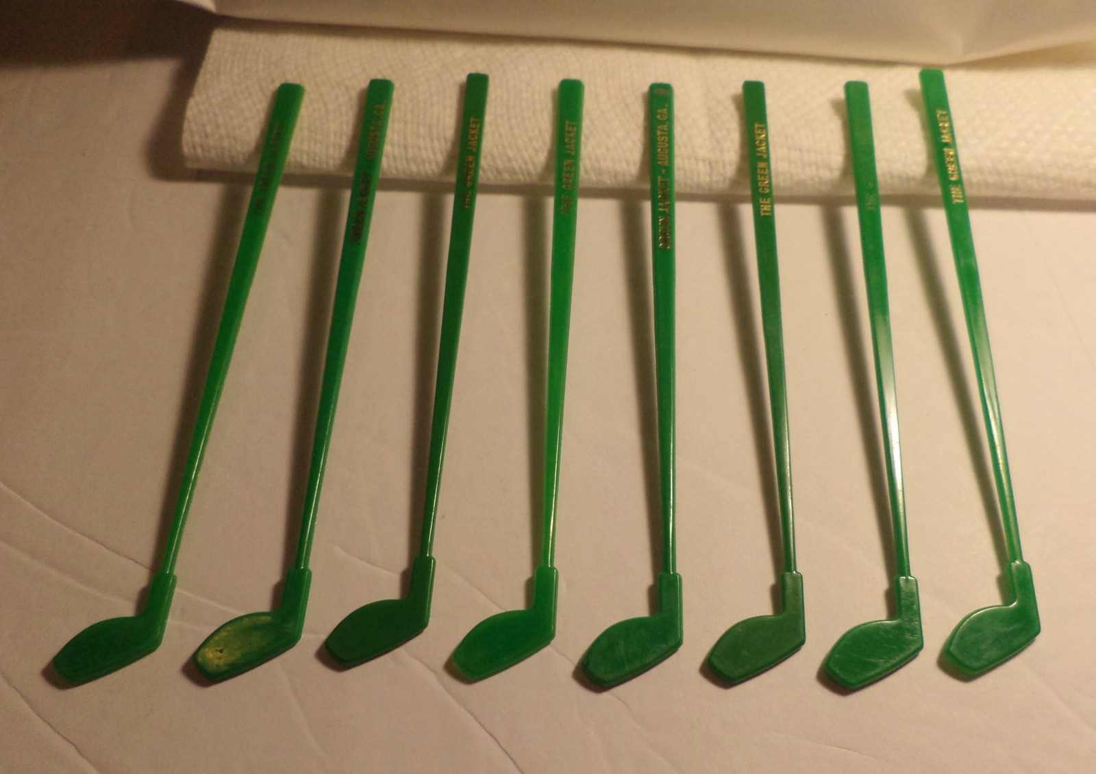 VTG LOT OF 8 THE GREEN JACKET AUGUSTA GA. GOLF CLUB SWIZZLE STICKS RARE