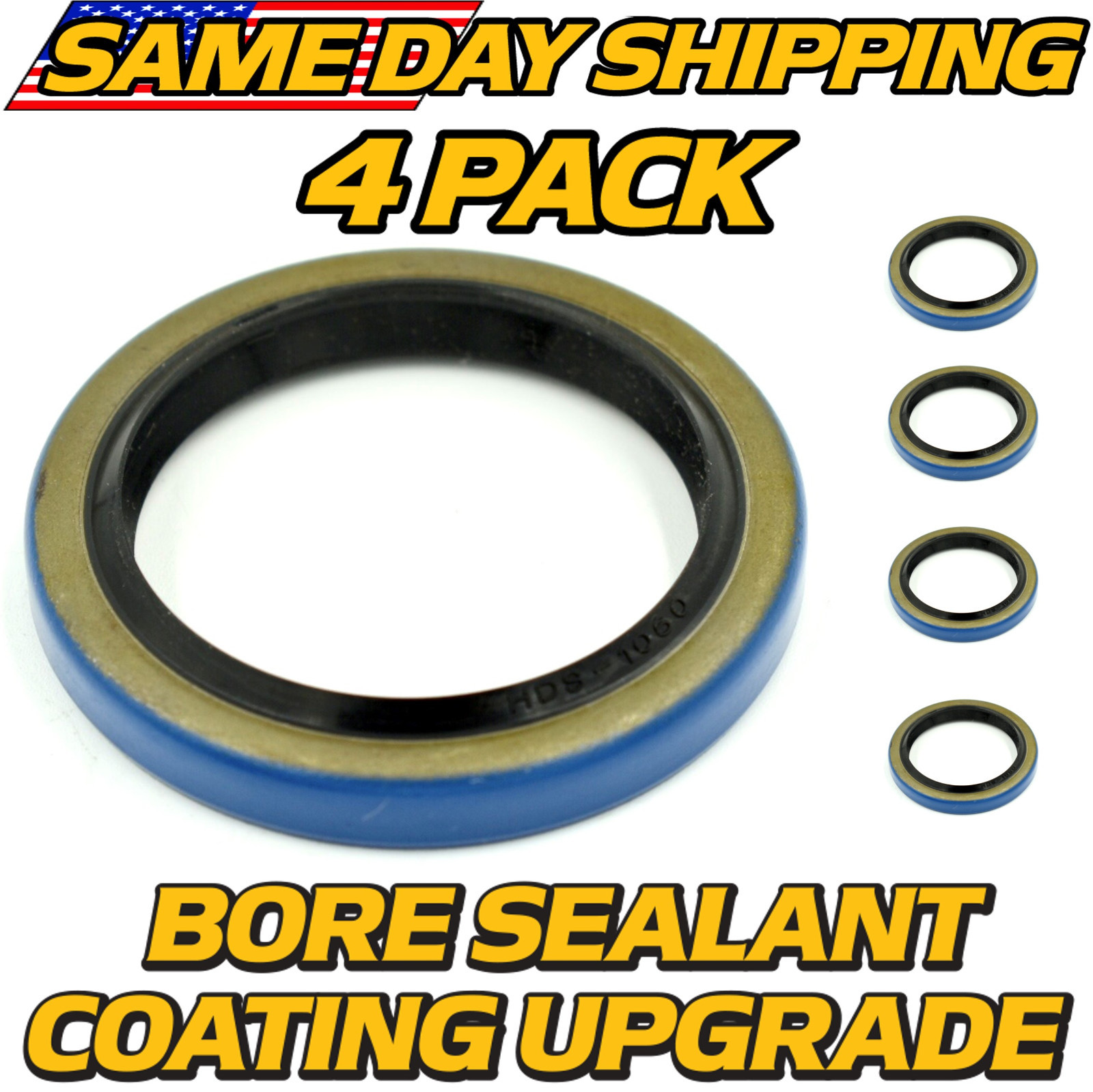 (4 Pk) Double Lip Seal Replaces 10-60, 15192TB, 2,000 EZ-Lube Axles Dexter BT16