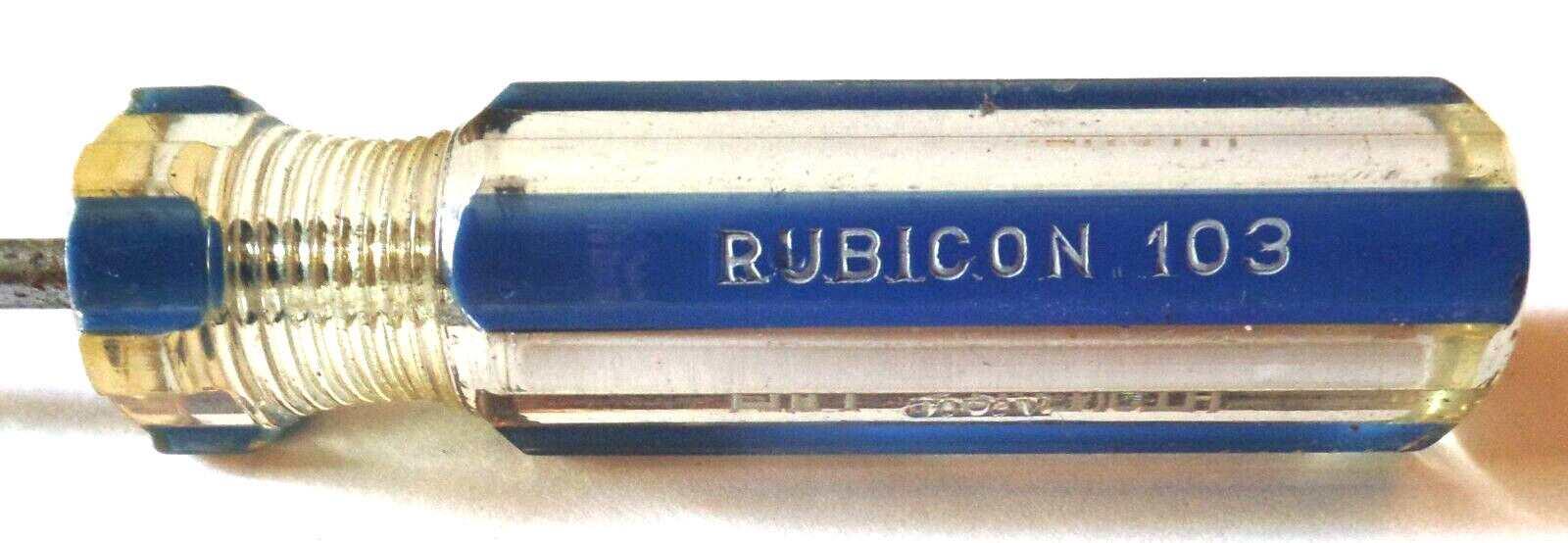 Vintage FULL STRENGTH RUBICON 103 Plastic Handle Phillips Head Screwdriver