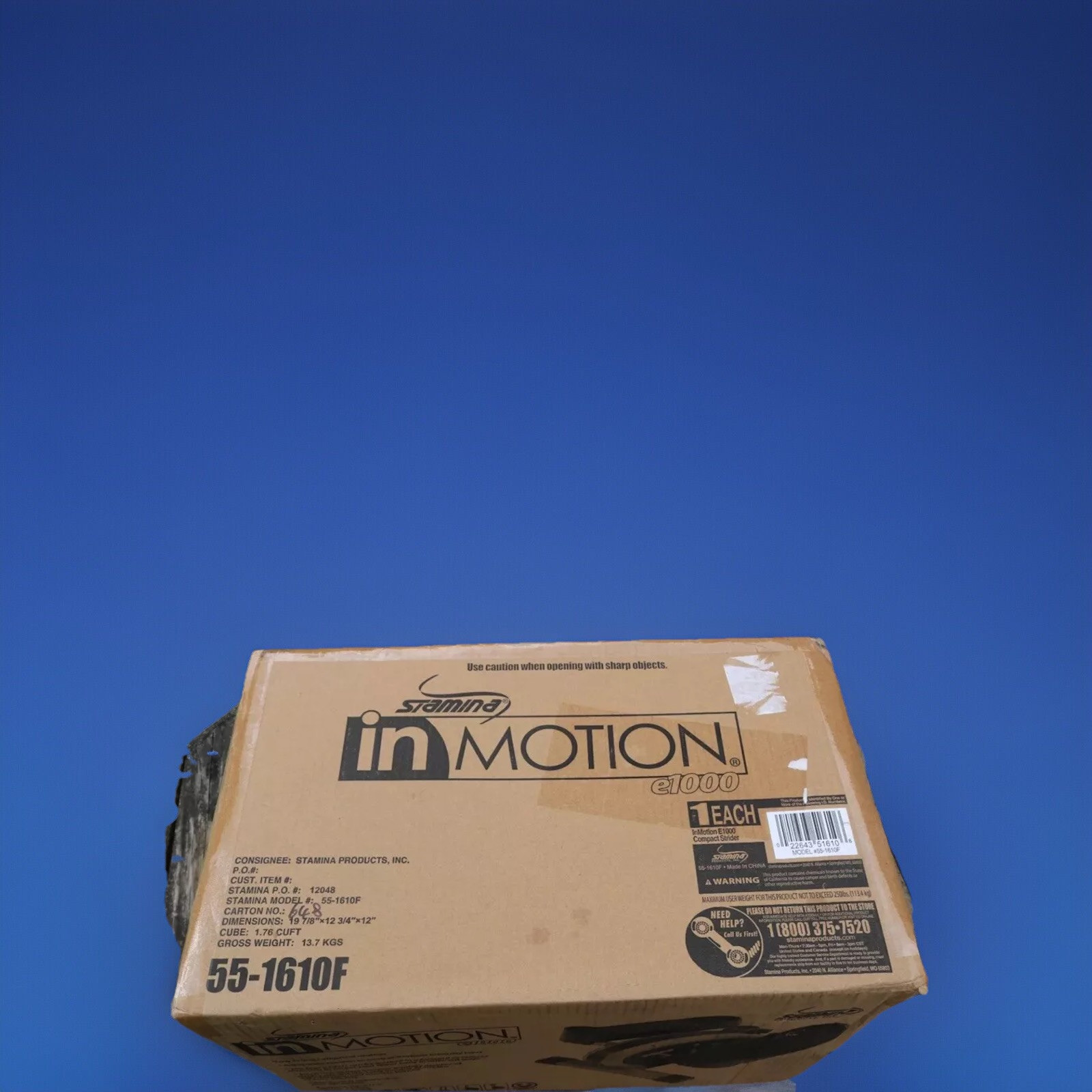 STAMINA InMOTION E1000 COMPACT ELIPTICAL MACHINE 55-1610 CARDIO NEW OPEN-BOX