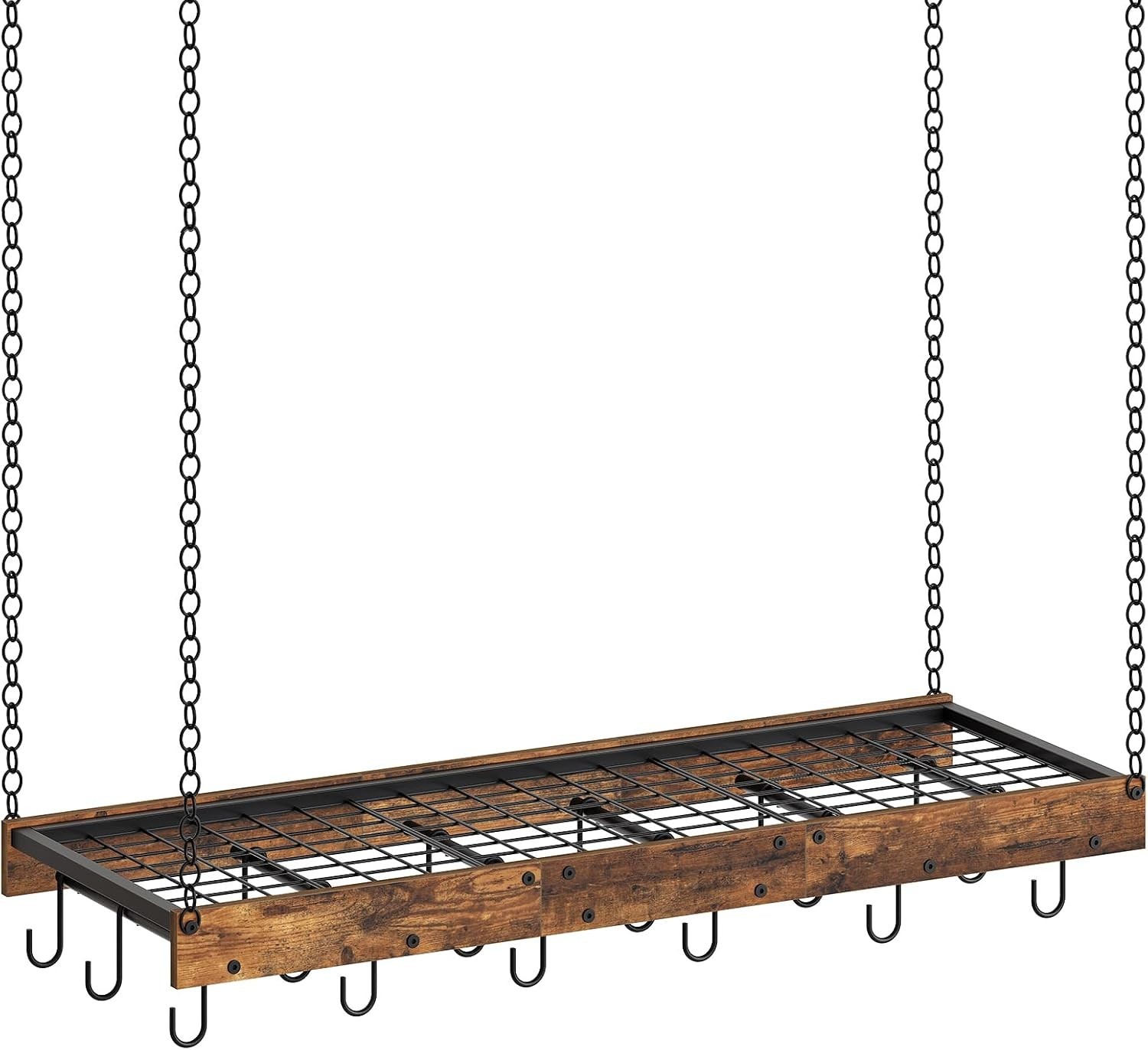 Hanging Pot Rack, Ceiling Wall Mounted Pot Rack for Kitchen, Industrial Style...