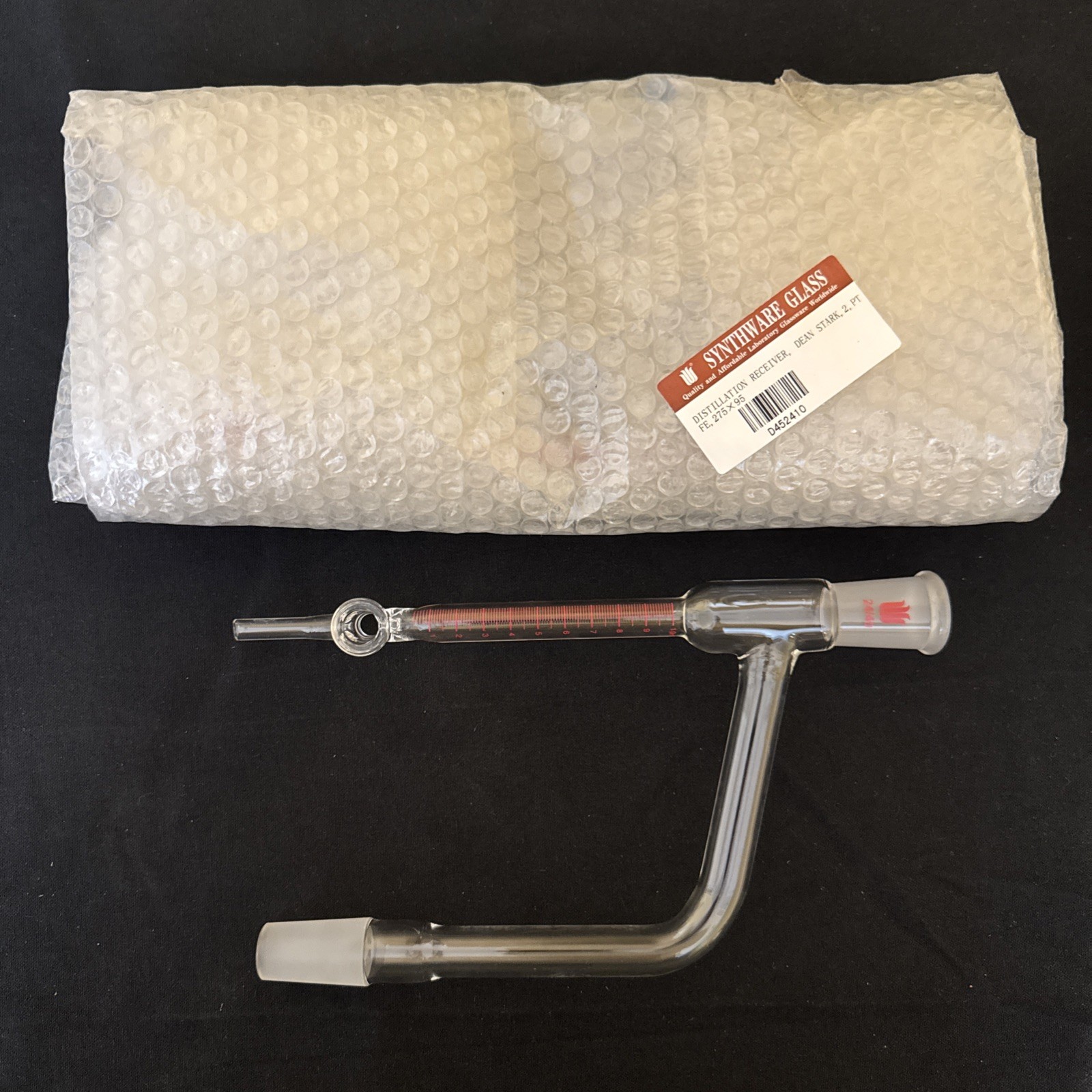 Synthware Glass Distillation Receiver, Dean Stark, 2, PTFE, 275 X 95, 24/40