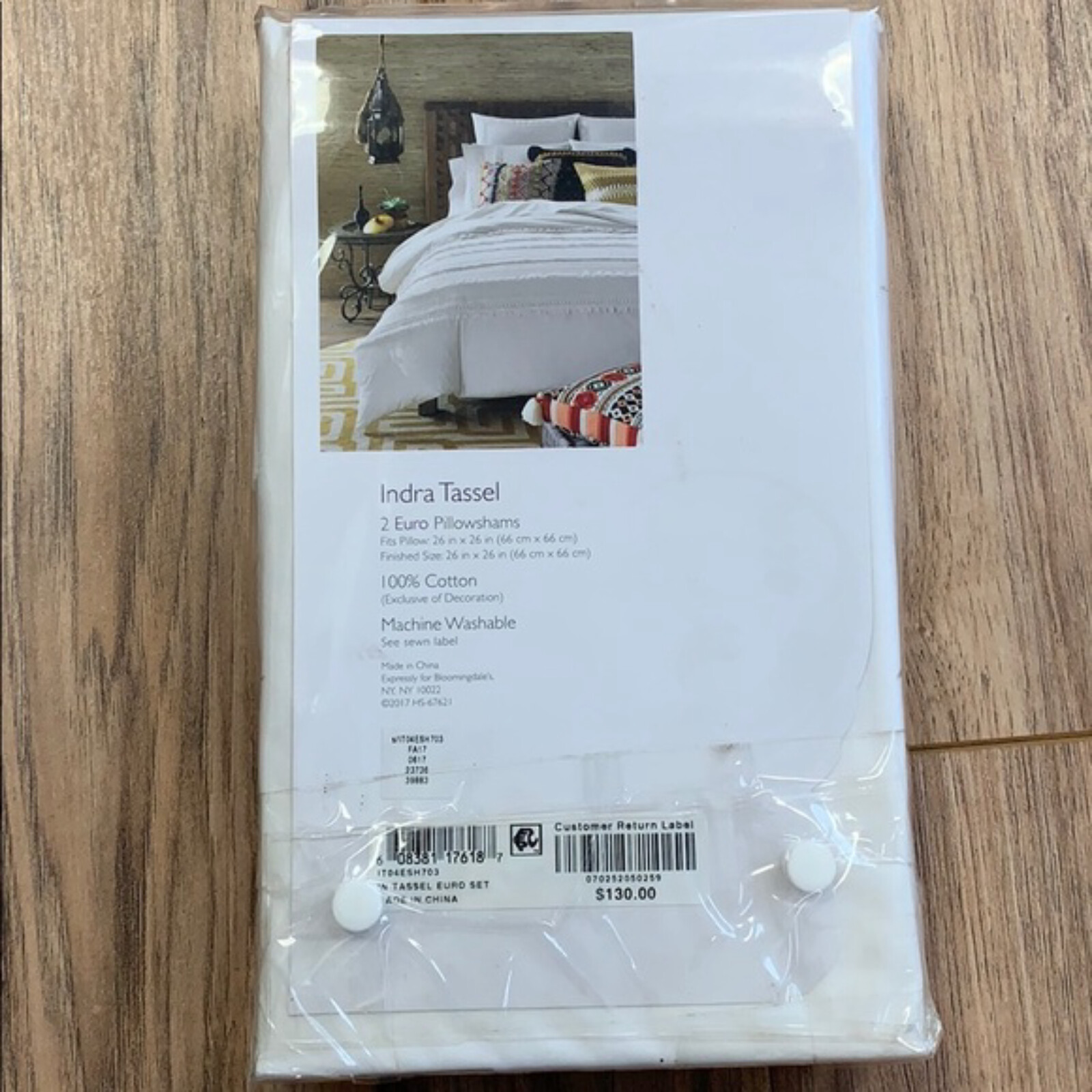 SKY INDRA TASSEL EURO PILLOWSHAM SET NIP