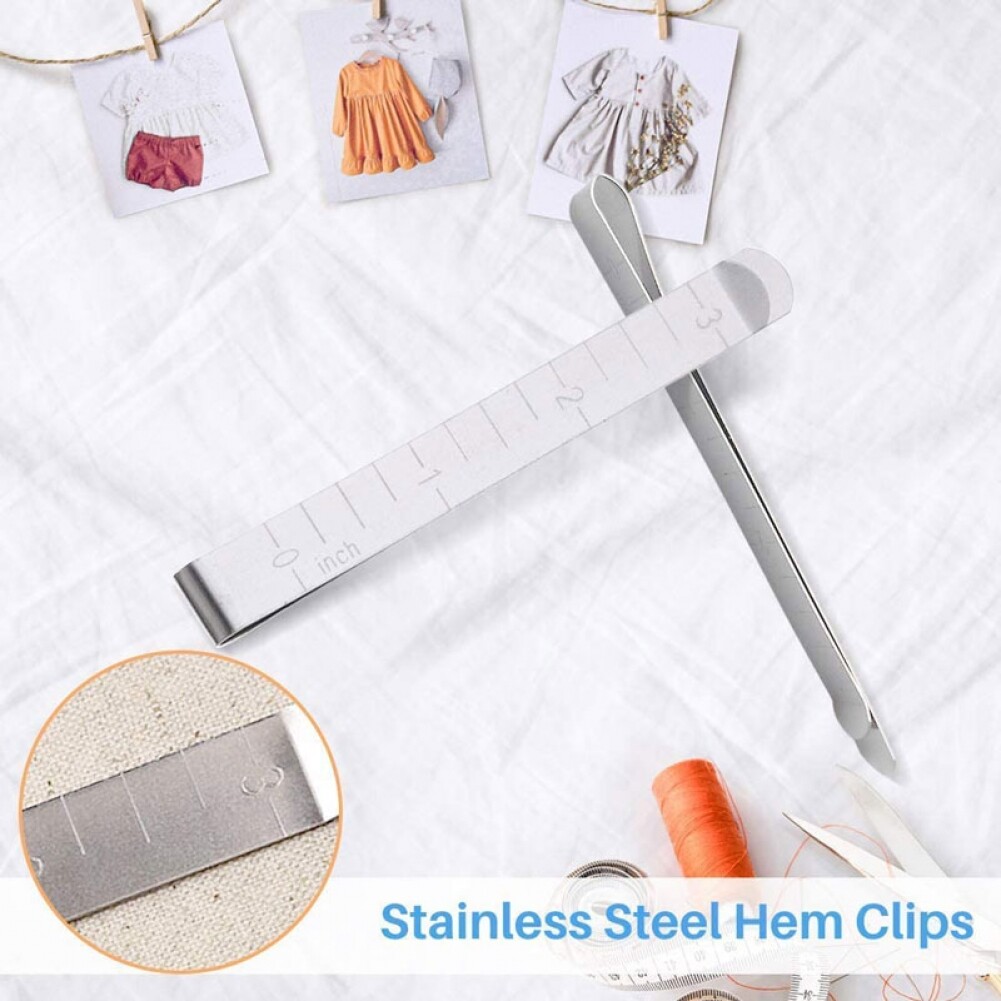 20 pcs Sewing Rulers Metal Sewing Crimping Clip 3 Inch For Handmade Clothing US